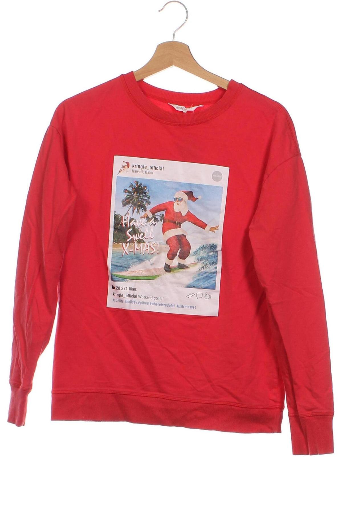 Dziecięca bluzka H&M, Rozmiar 12-13y/ 158-164 cm, Kolor Czerwony, Cena 16,18 zł
