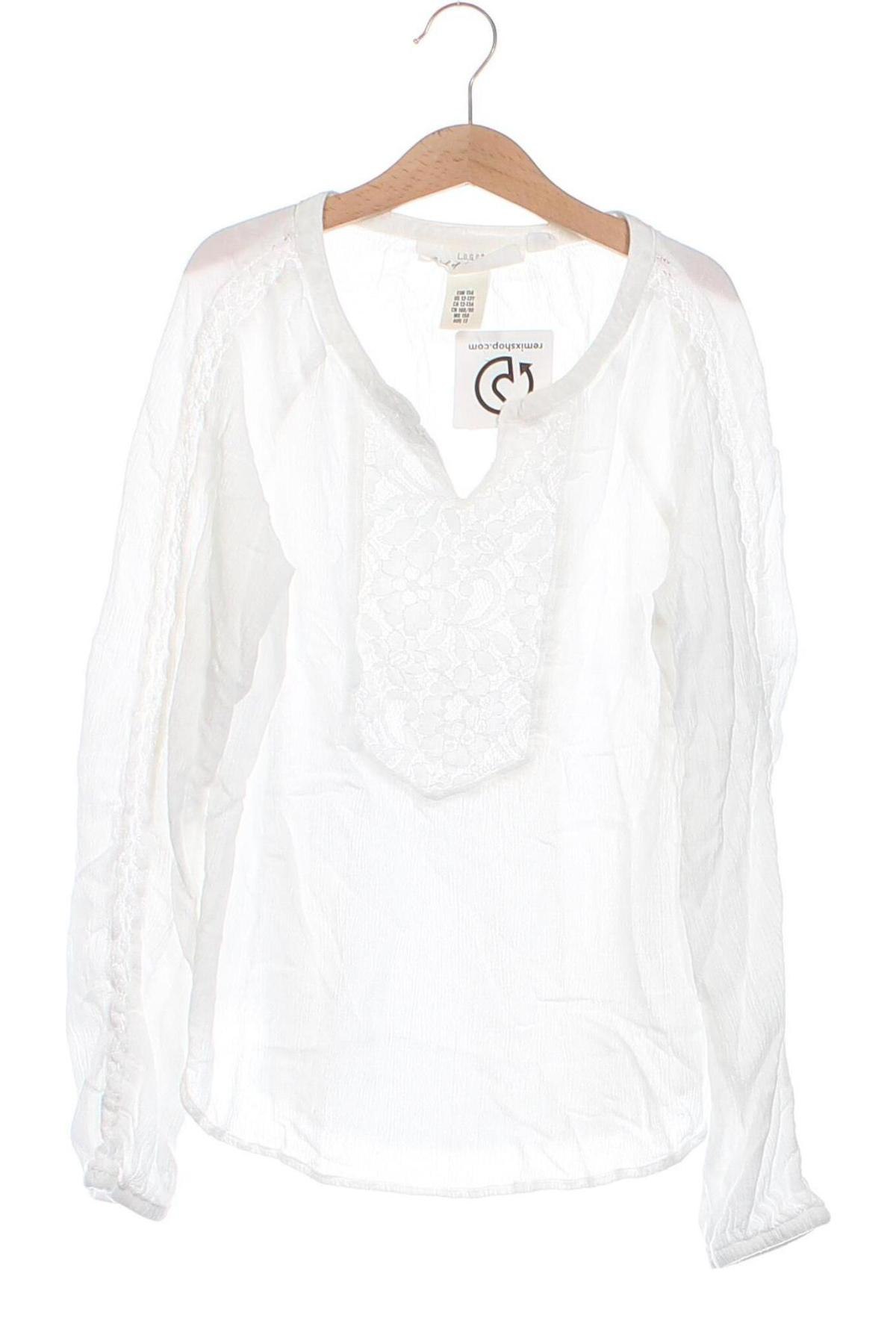 Детска блуза H&M L.O.G.G., Размер 12-13y/ 158-164 см, Цвят Бял, Цена 6,20 лв.