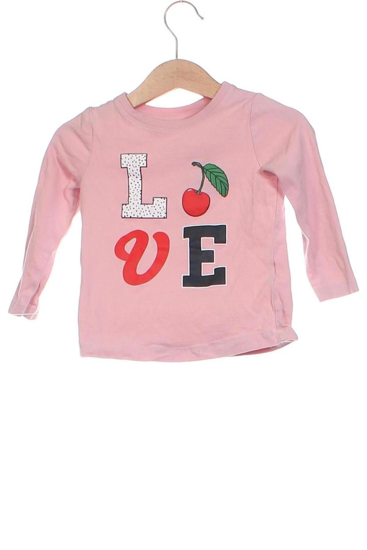Dziecięca bluzka Name It, Rozmiar 12-18m/ 80-86 cm, Kolor Różowy, Cena 29,66 zł