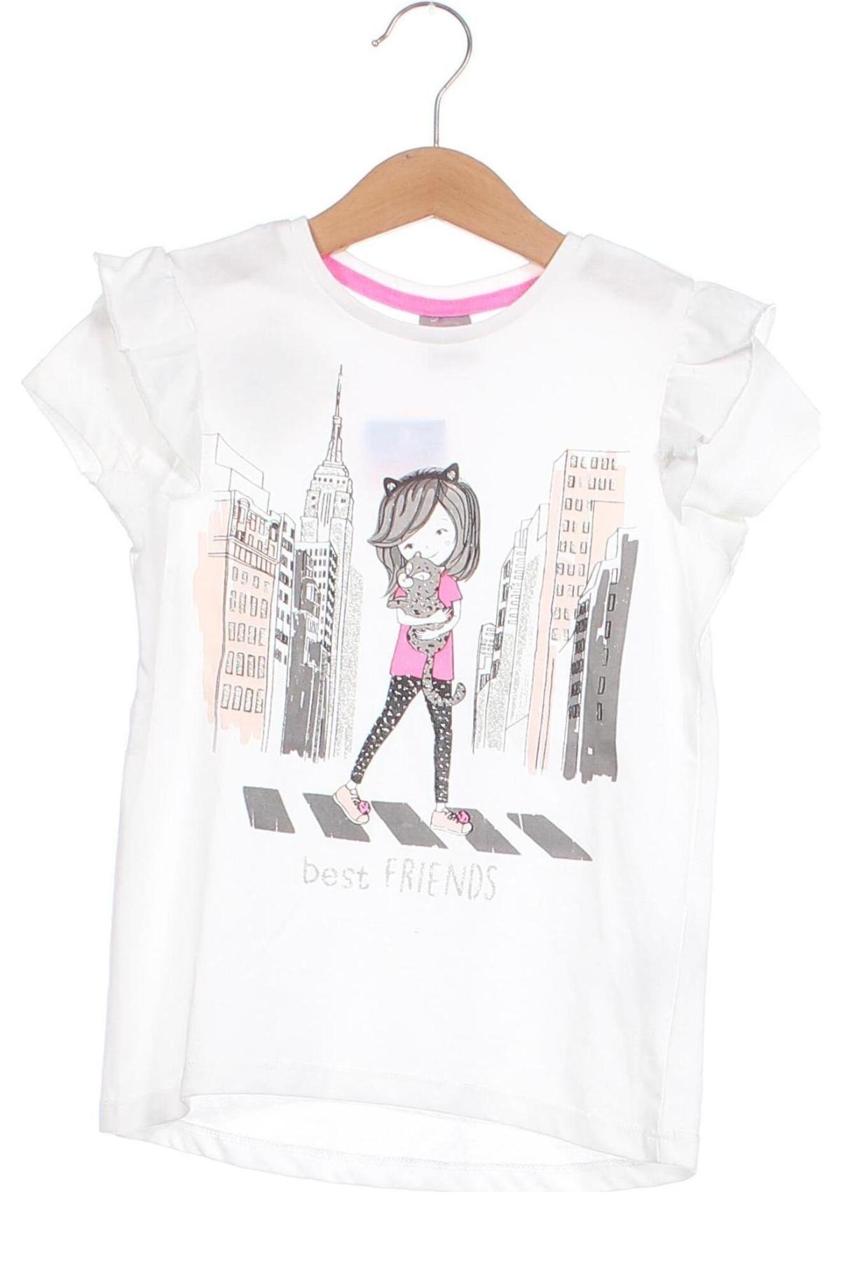 Kinder Shirt Pepco, Größe 4-5y/ 110-116 cm, Farbe Weiß, Preis 5,53 €