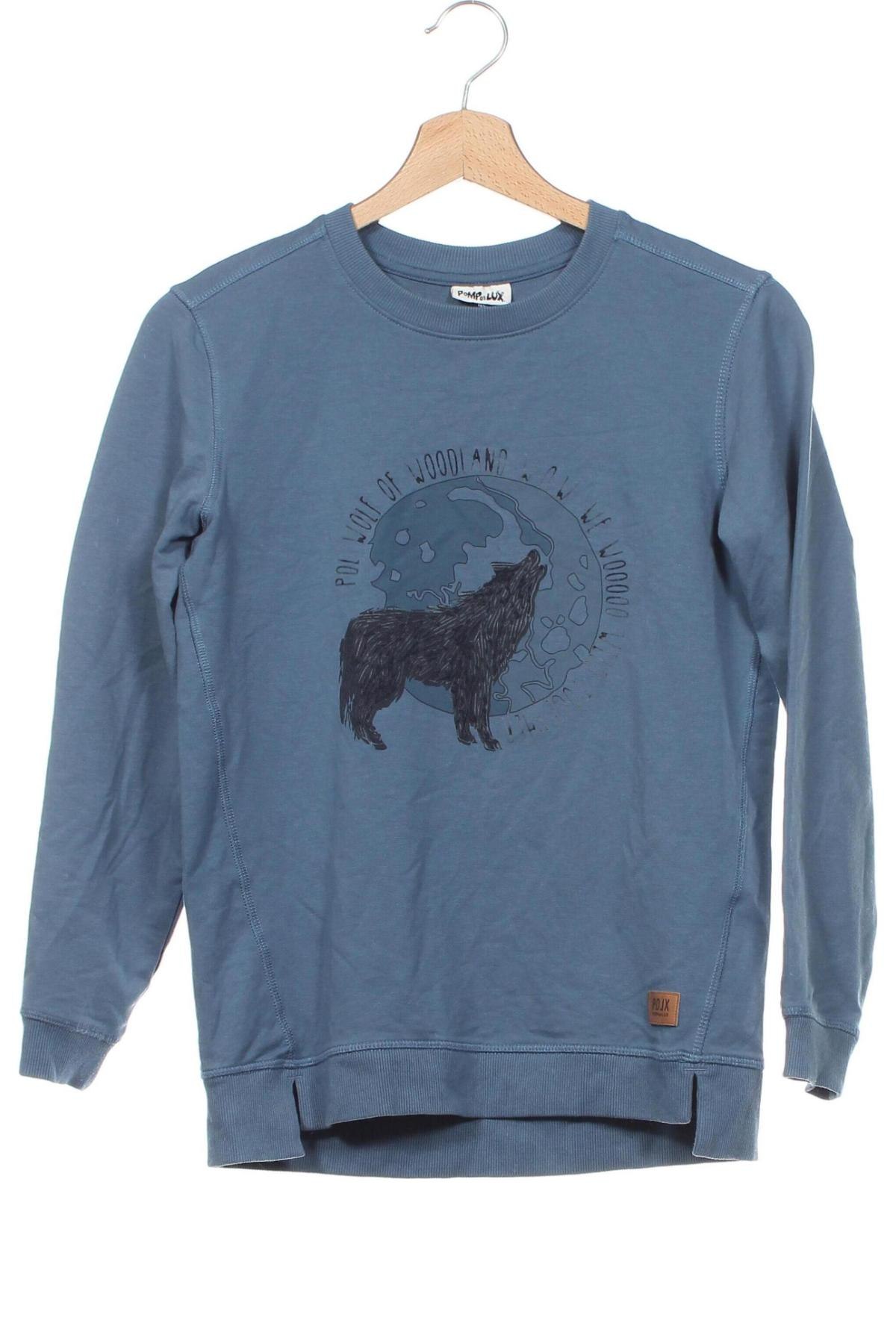 Παιδική μπλούζα Pomp De Lux, Μέγεθος 10-11y/ 146-152 εκ., Χρώμα Μπλέ, Τιμή 6,81 €