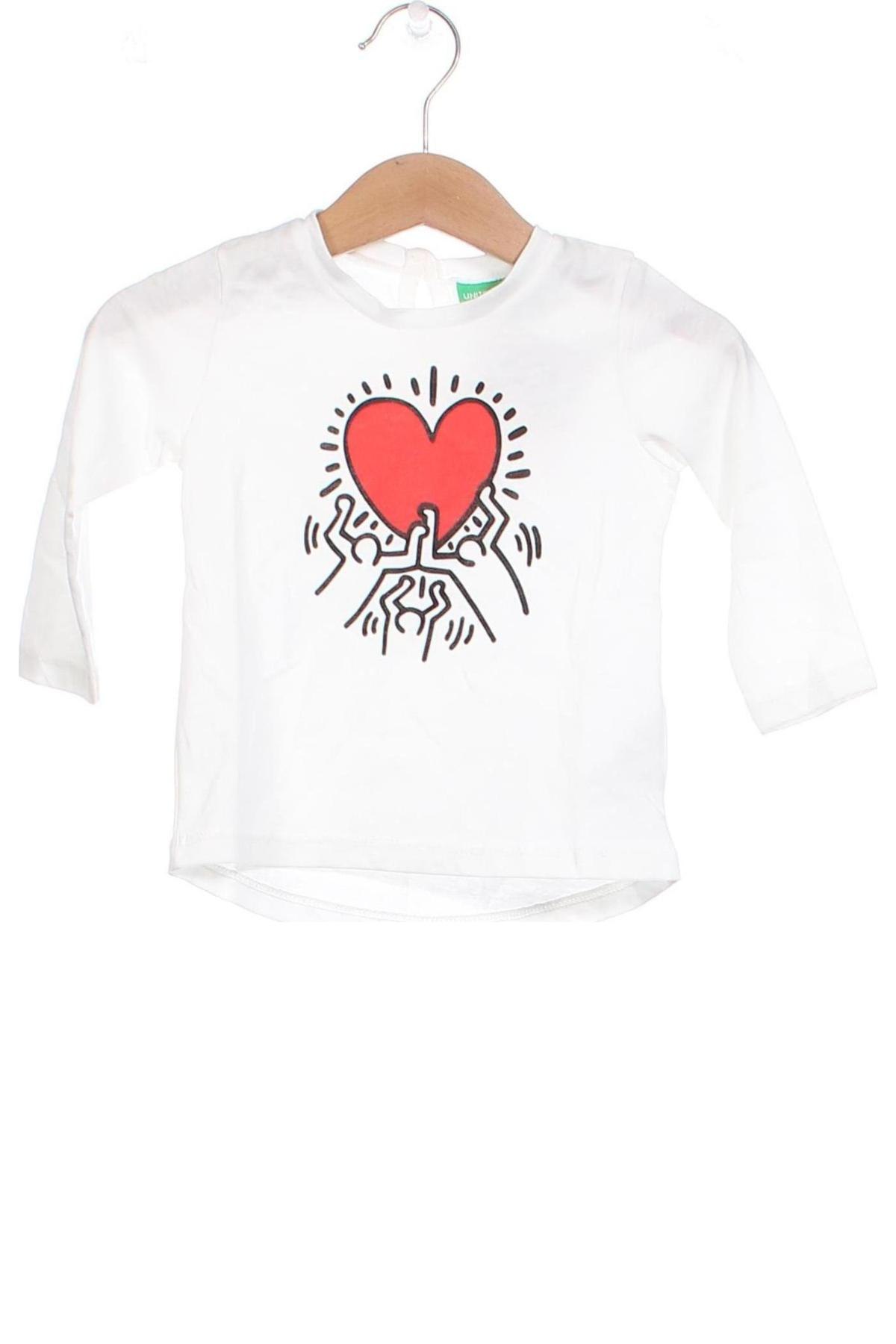 Kinder Shirt United Colors Of Benetton, Größe 6-9m/ 68-74 cm, Farbe Weiß, Preis 13,15 €