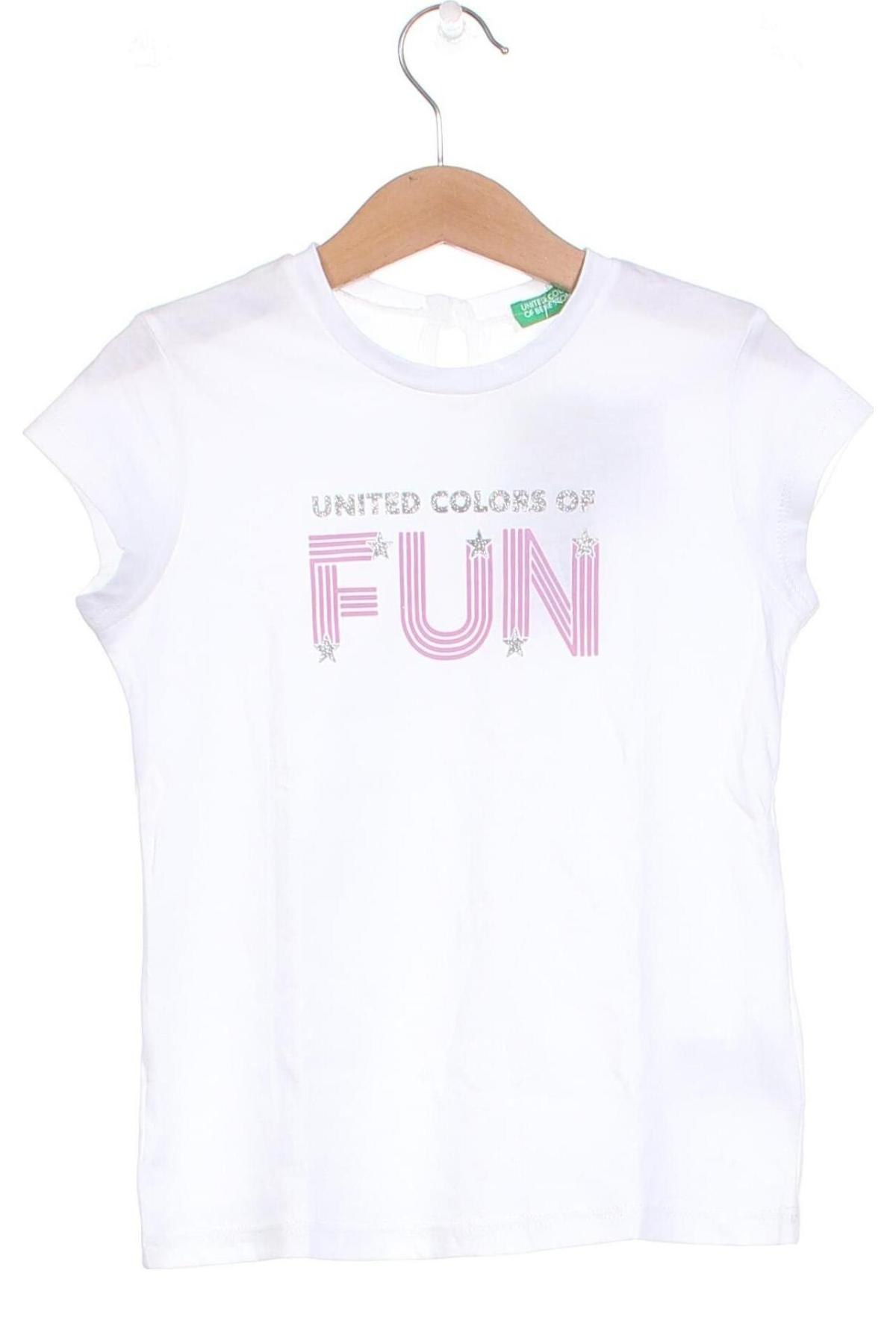 Детска блуза United Colors Of Benetton, Размер 3-4y/ 104-110 см, Цвят Бял, Цена 51,00 лв.