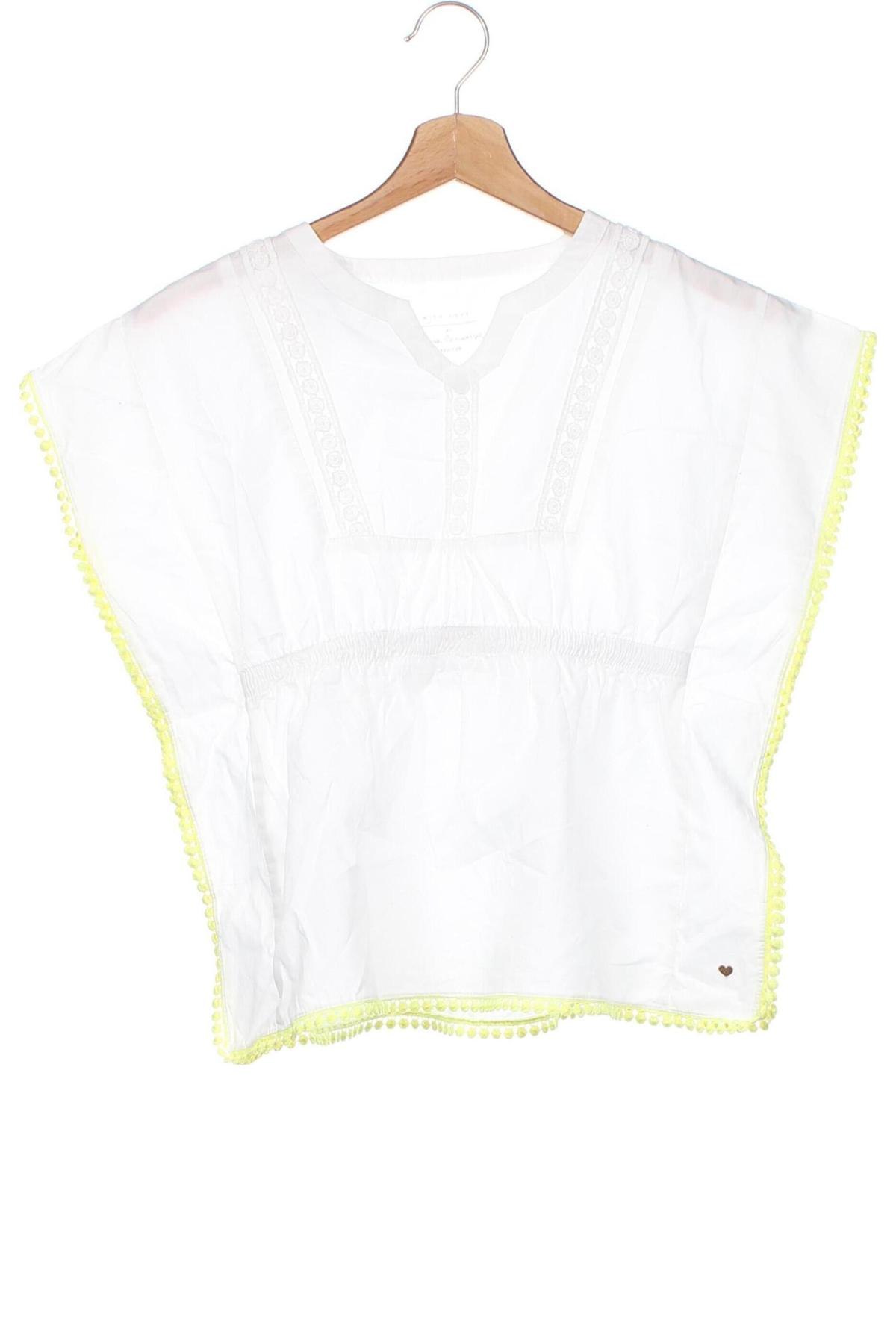 Детска блуза With Love, Размер 6-7y/ 122-128 см, Цвят Бял, Цена 12,48 лв.