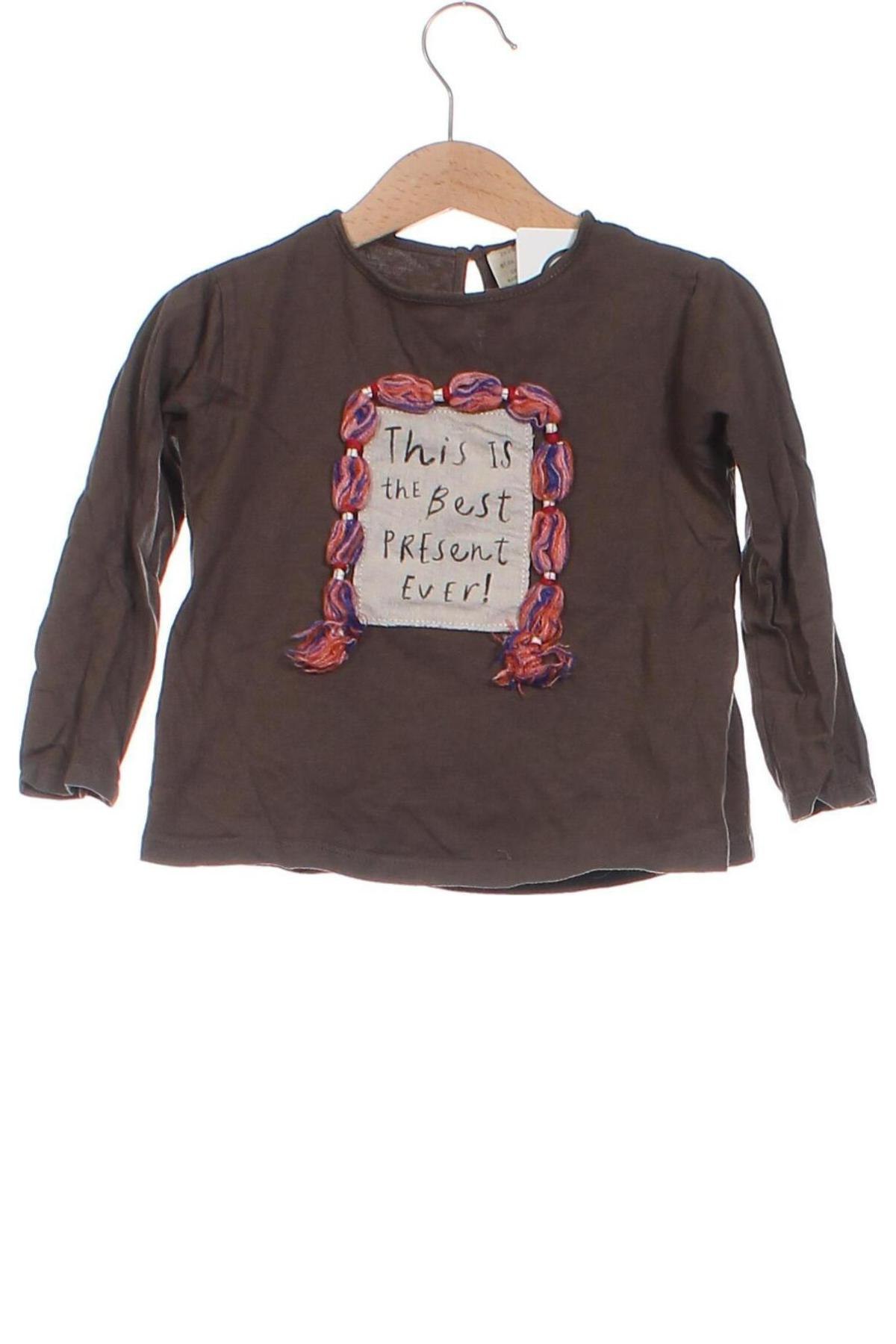 Παιδική μπλούζα Zara, Μέγεθος 18-24m/ 86-98 εκ., Χρώμα Καφέ, Τιμή 4,20 €