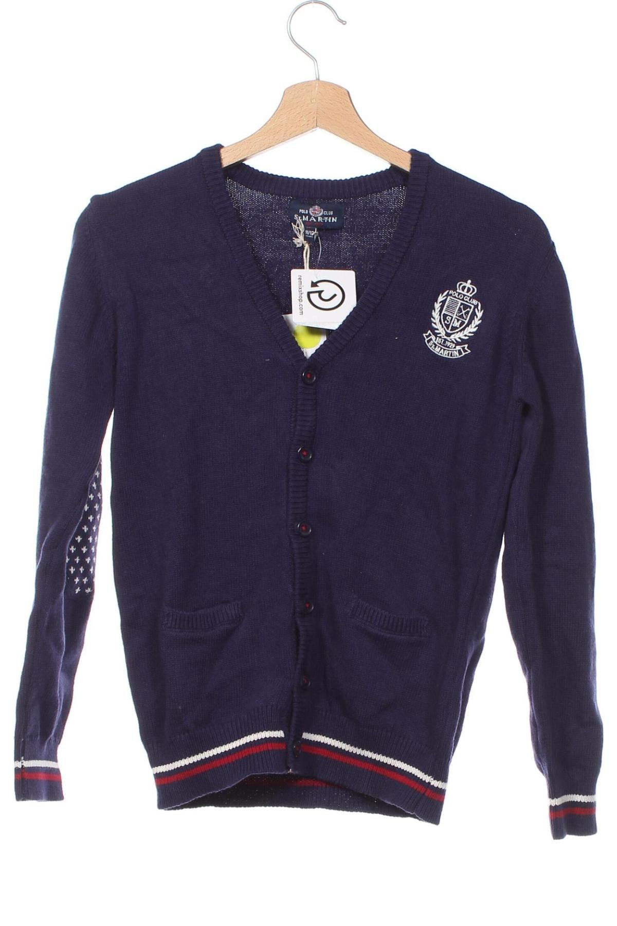 Kinder Strickjacke St.Martin polo club, Größe 11-12y/ 152-158 cm, Farbe Blau, Preis 22,68 €