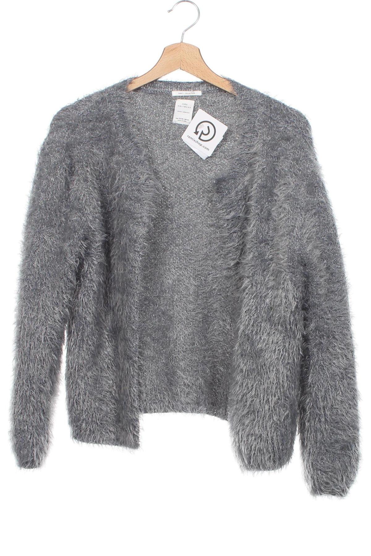 Kinder Strickjacke Zara Knitwear, Größe 12-13y/ 158-164 cm, Farbe Grau, Preis 5,57 €