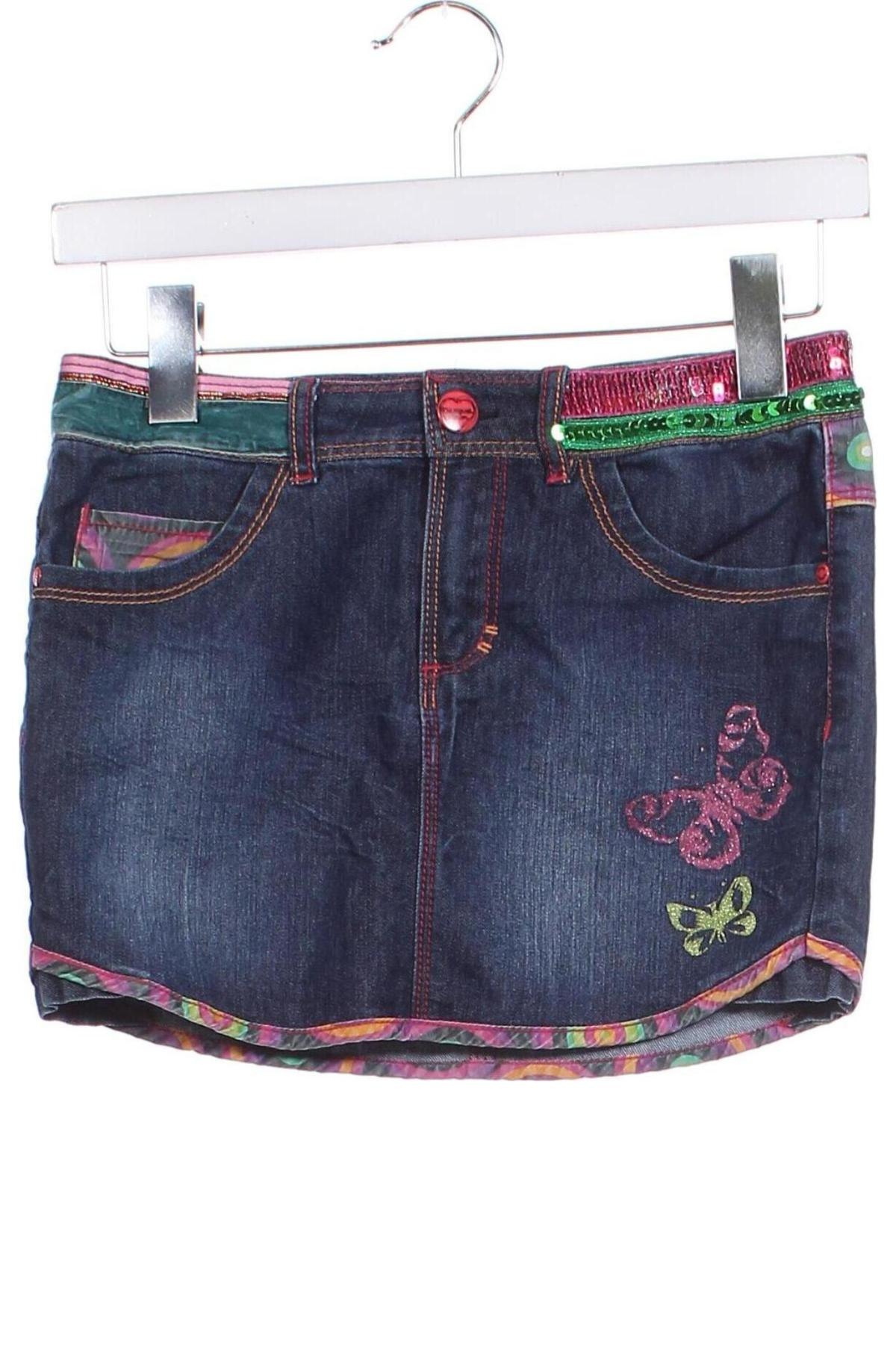 Fustă pentru copii Desigual, Mărime 10-11y/ 146-152 cm, Culoare Albastru, Preț 43,37 Lei