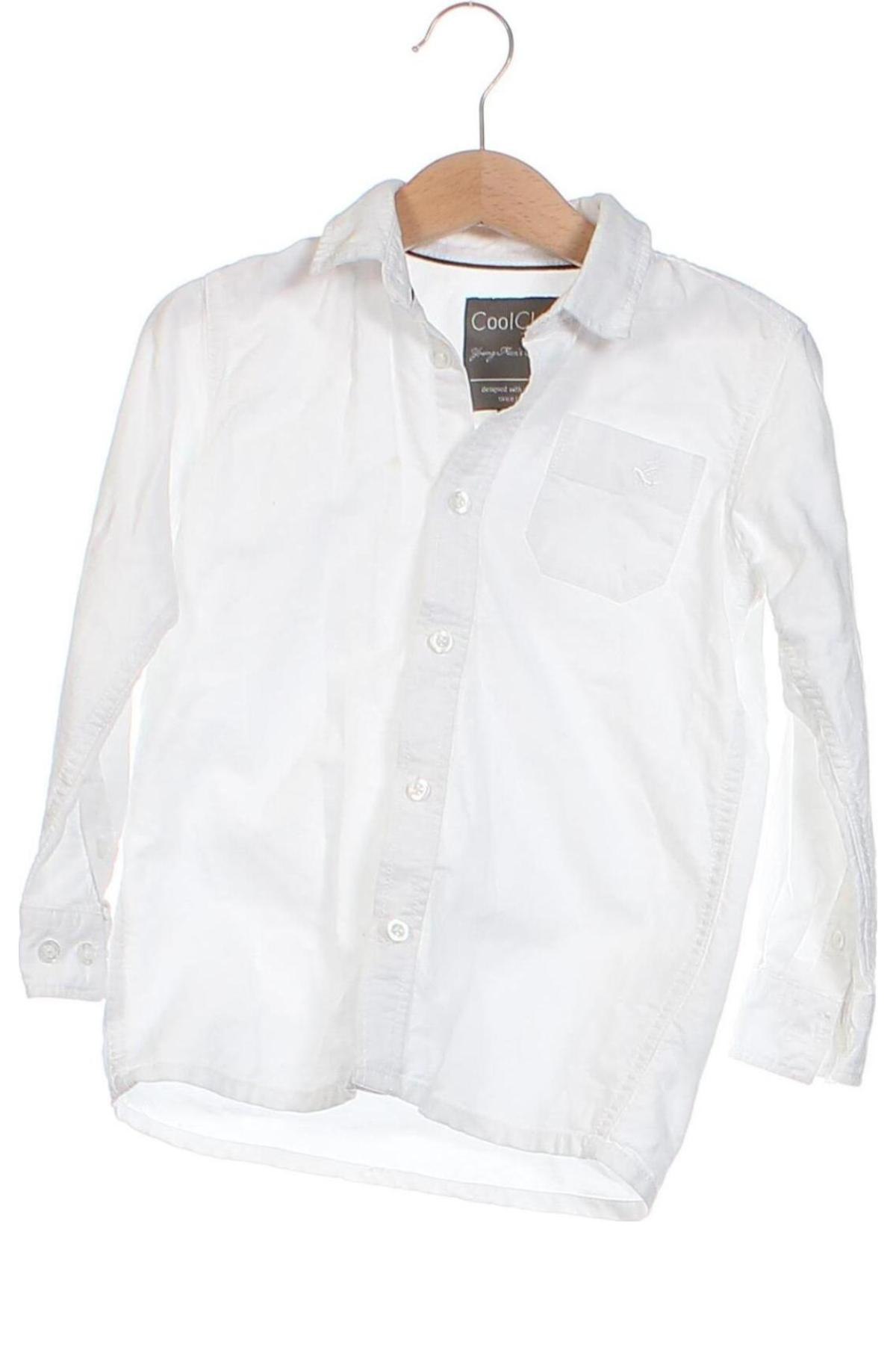 Kinderhemd Coolclub, Größe 3-4y/ 104-110 cm, Farbe Weiß, Preis 3,34 €