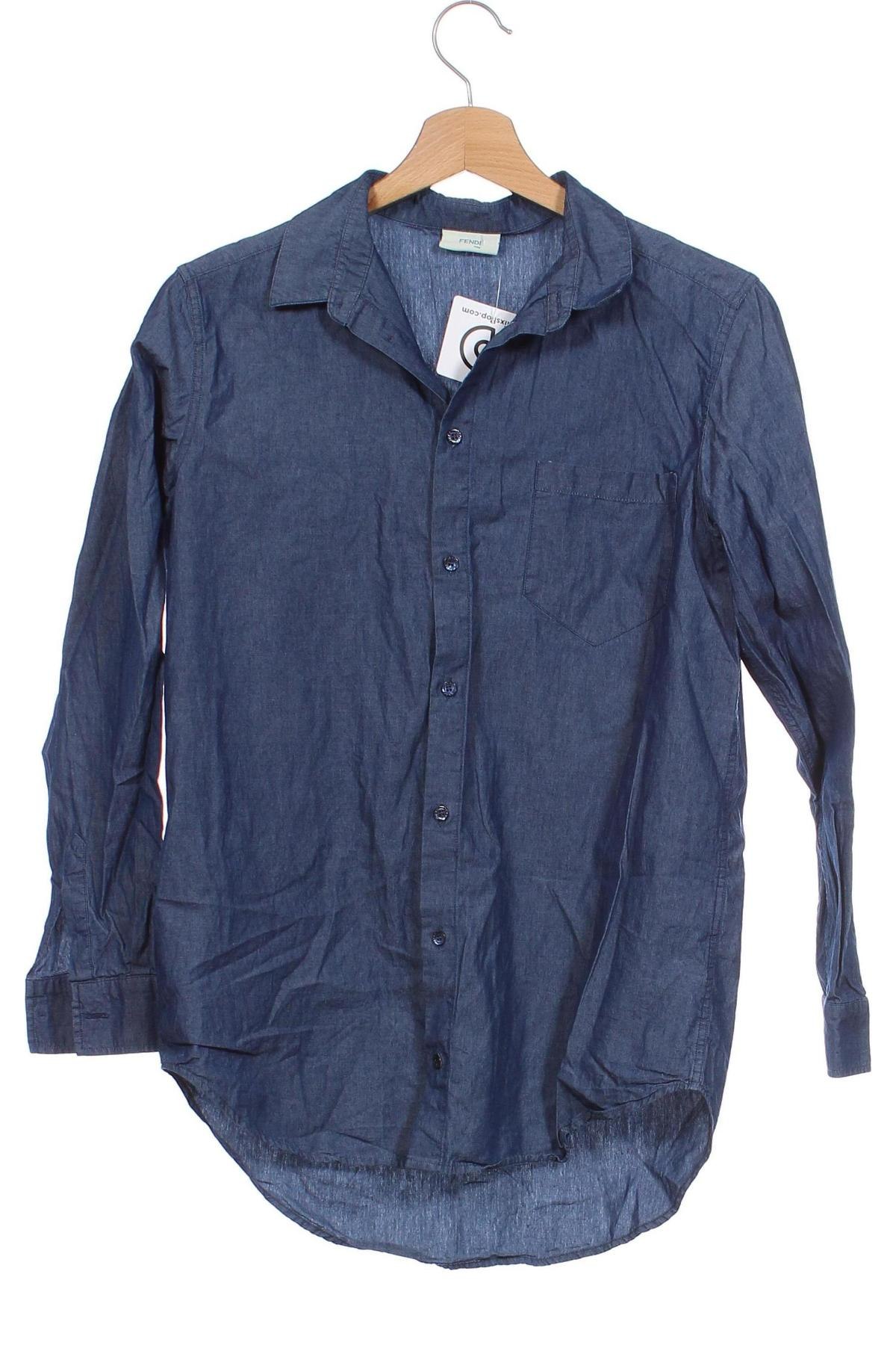 Παιδικό πουκάμισο Fendi, Μέγεθος 11-12y/ 152-158 εκ., Χρώμα Μπλέ, Τιμή 44,20 €