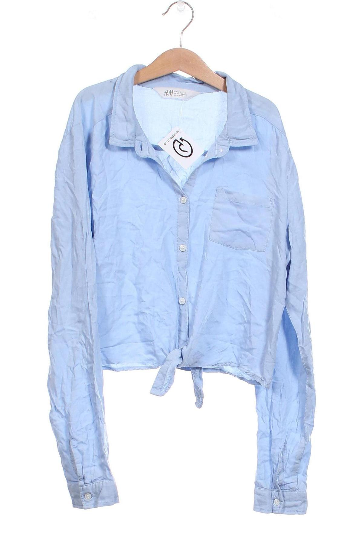 Detská košeľa  H&M, Veľkosť 13-14y/ 164-168 cm, Farba Modrá, Cena  2,50 €