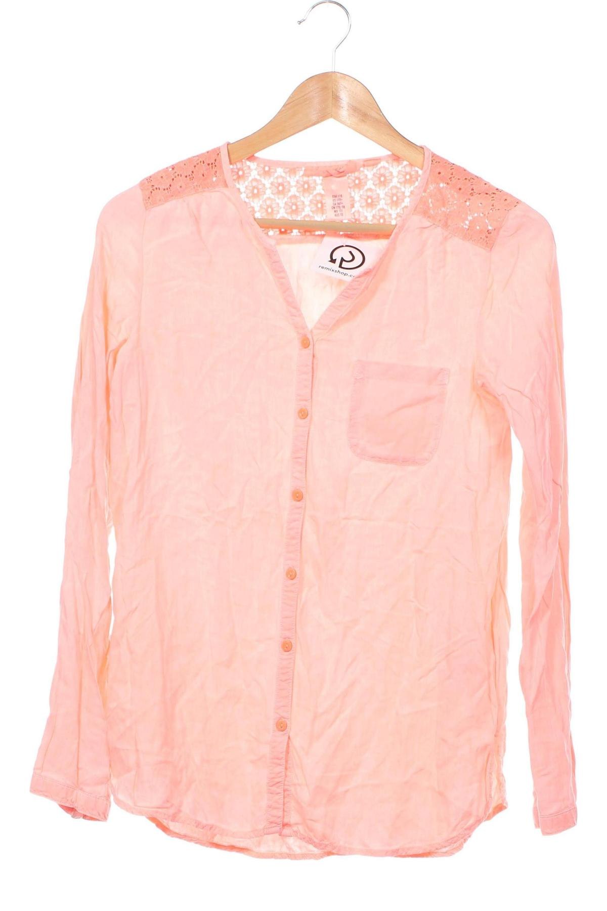 Детска риза H&M, Размер 14-15y/ 168-170 см, Цвят Розов, Цена 7,06 лв.