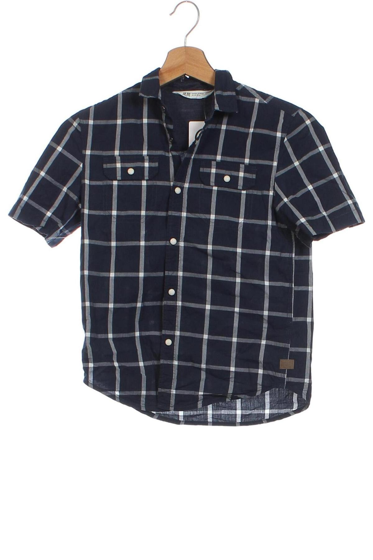 Детска риза H&M, Размер 9-10y/ 140-146 см, Цвят Син, Цена 15,68 лв.