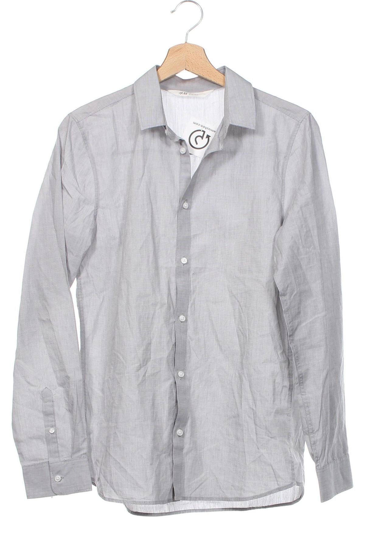 Kinderhemd H&M, Größe 15-18y/ 170-176 cm, Farbe Grau, Preis € 4,13