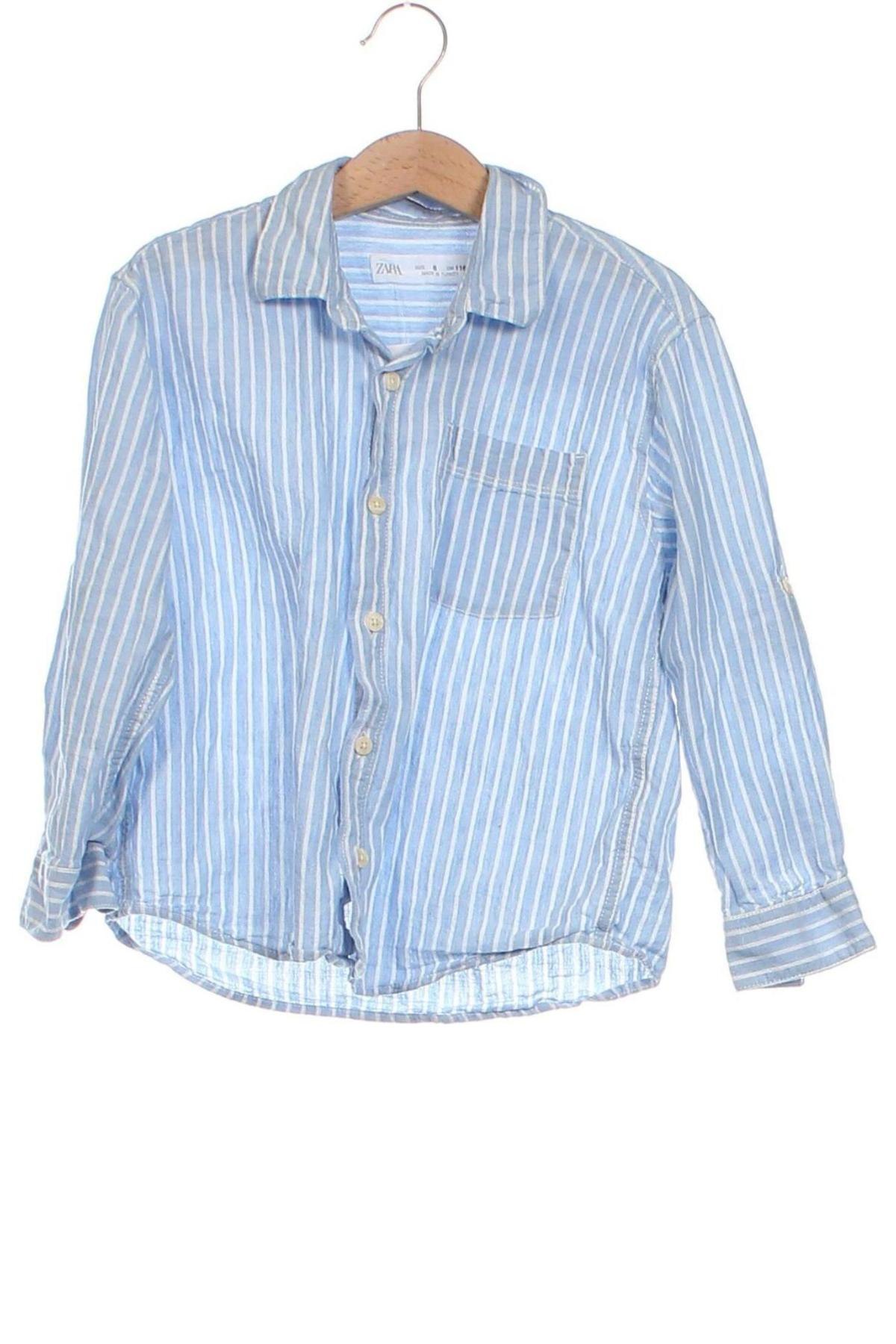 Детска риза Zara, Размер 4-5y/ 110-116 см, Цвят Син, Цена 7,98 лв.