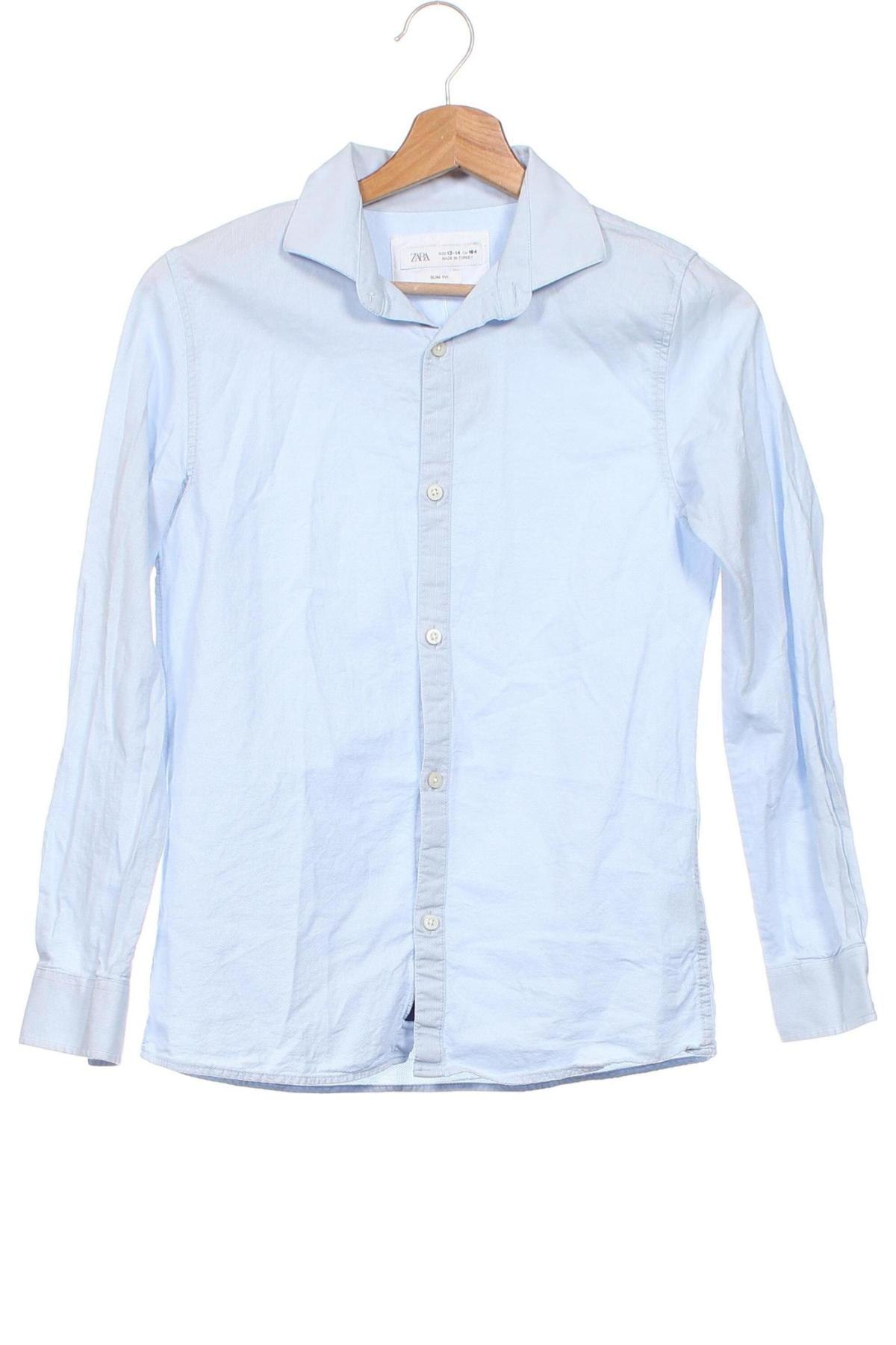 Kinderhemd Zara, Größe 13-14y/ 164-168 cm, Farbe Blau, Preis € 4,30