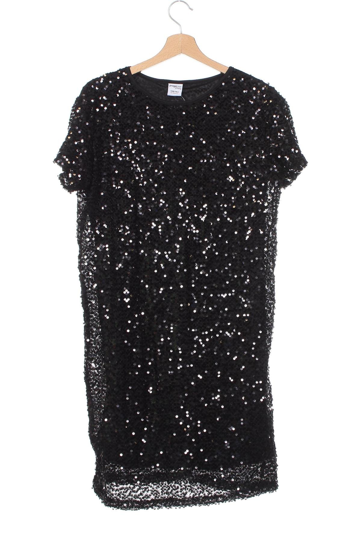 Παιδικό φόρεμα Page One, Μέγεθος 12-13y/ 158-164 εκ., Χρώμα Μαύρο, Τιμή 15,16 €