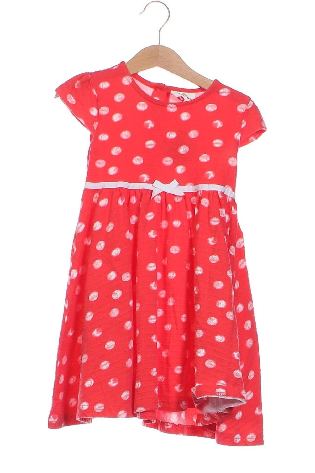 Детска рокля Topolino, Размер 4-5y/ 110-116 см, Цвят Червен, Цена 13,37 лв.