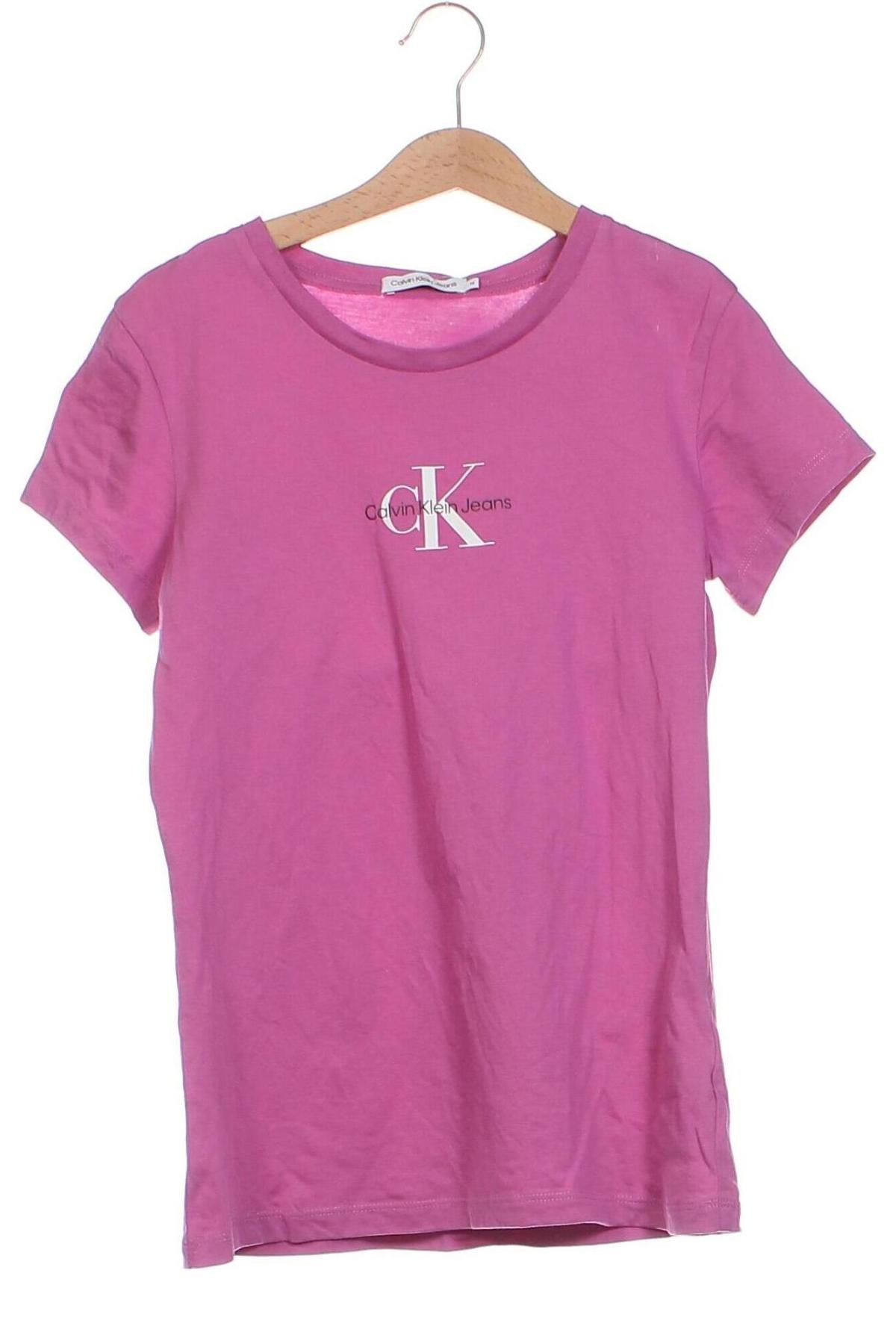Παιδικό μπλουζάκι Calvin Klein, Μέγεθος 12-13y/ 158-164 εκ., Χρώμα Ρόζ , Τιμή 23,71 €