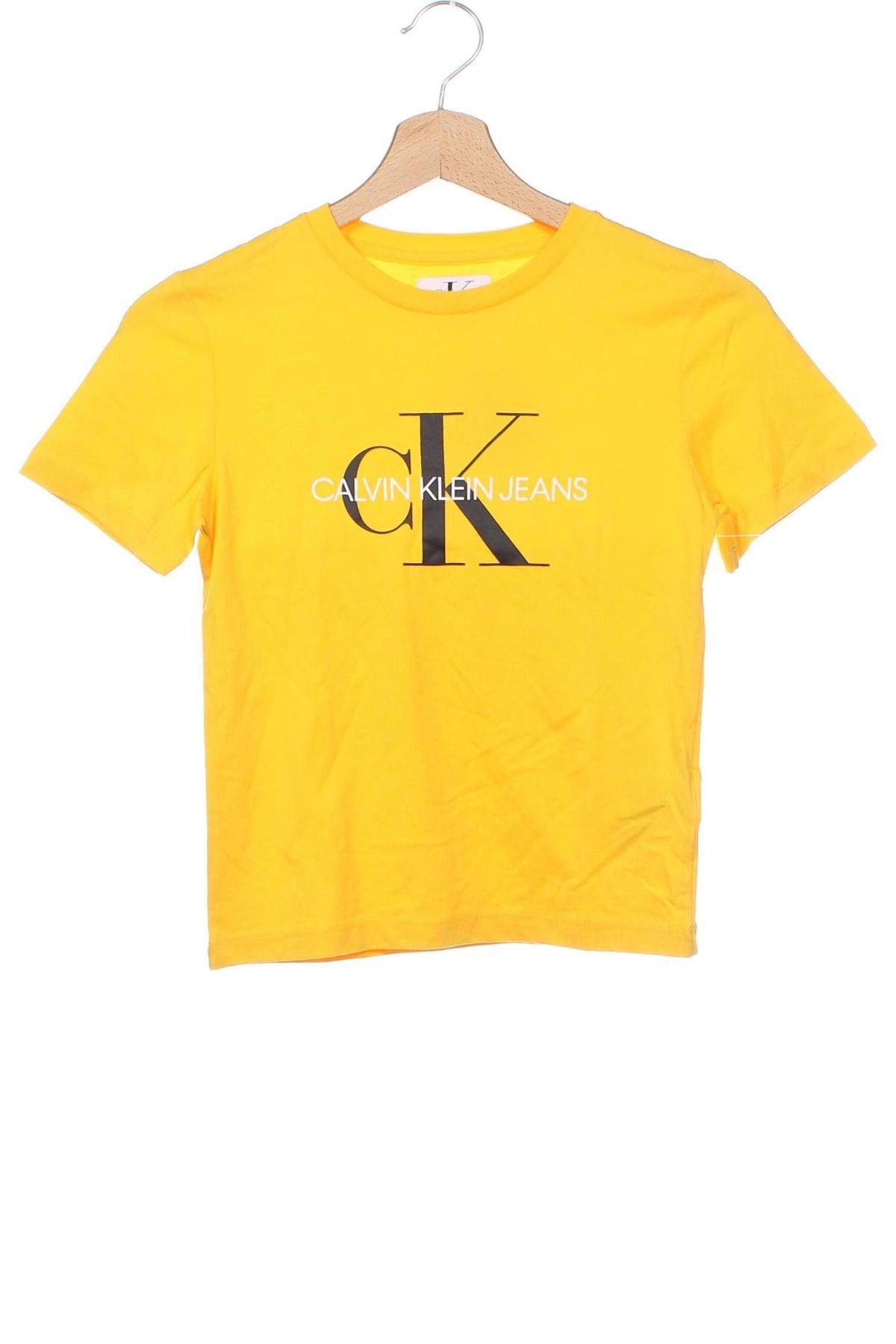 Παιδικό μπλουζάκι Calvin Klein Jeans, Μέγεθος 6-7y/ 122-128 εκ., Χρώμα Κίτρινο, Τιμή 23,71 €