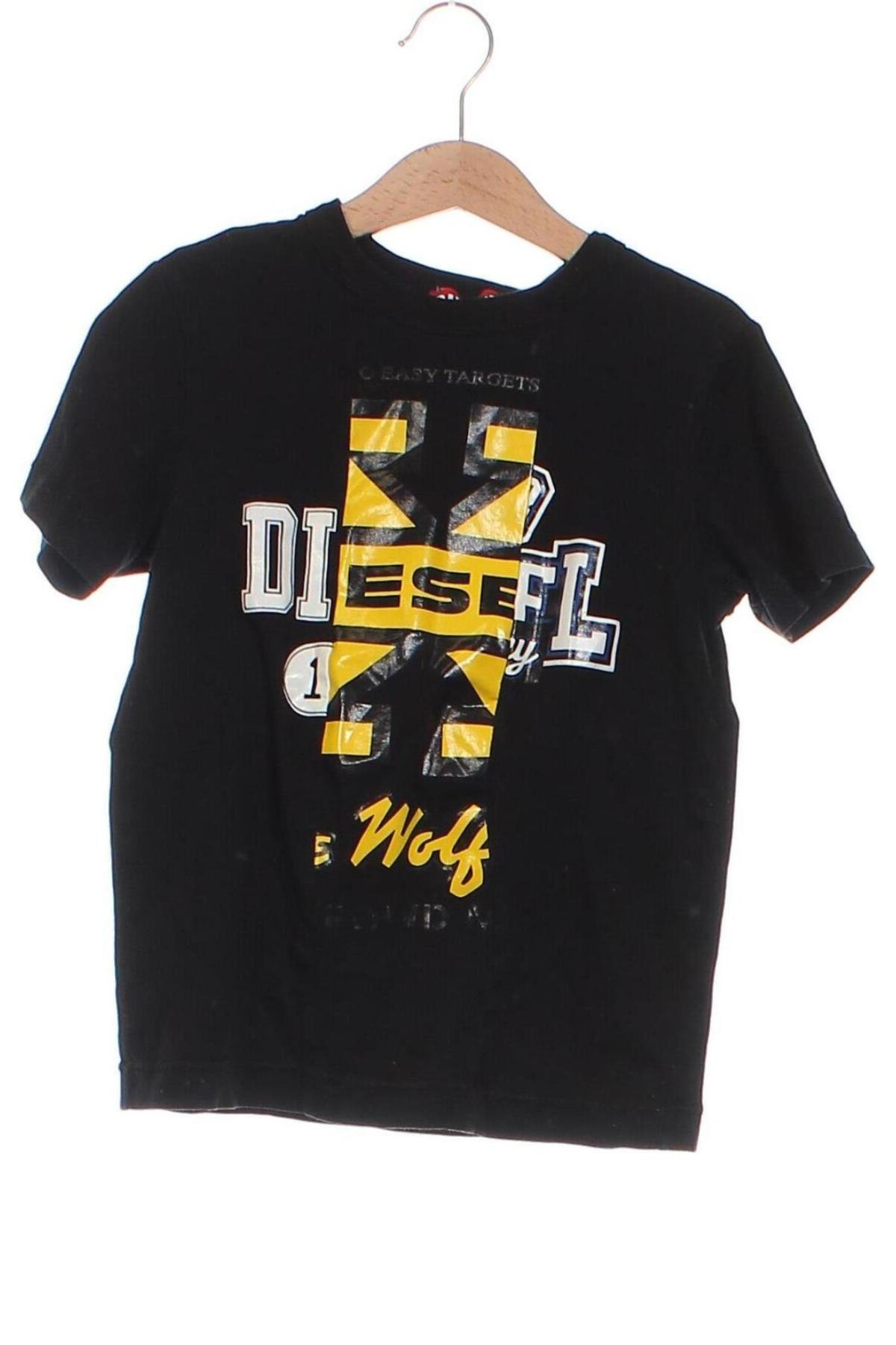 Детска тениска Diesel, Размер 5-6y/ 116-122 см, Цвят Черен, Цена 19,38 лв.