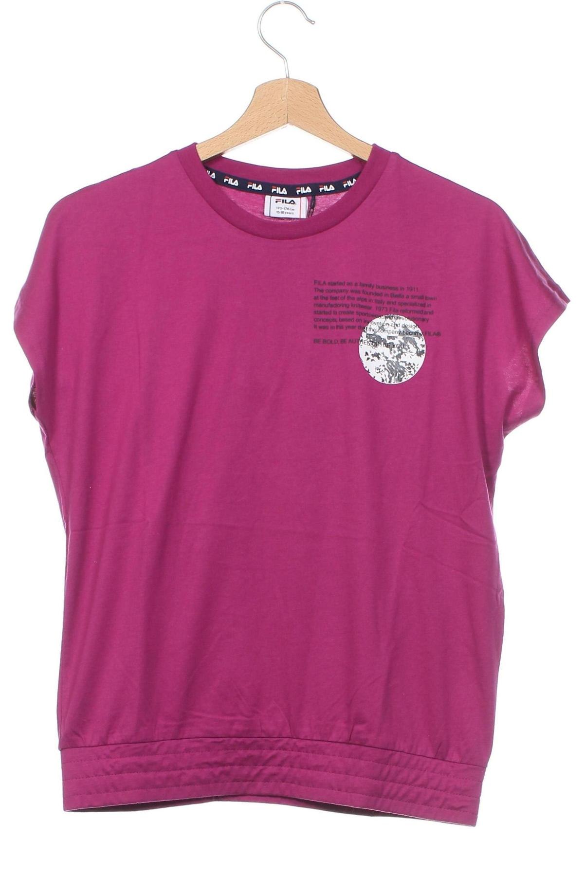 Dziecięcy T-shirt FILA, Rozmiar 15-18y/ 170-176 cm, Kolor Fioletowy, Cena 101,96 zł