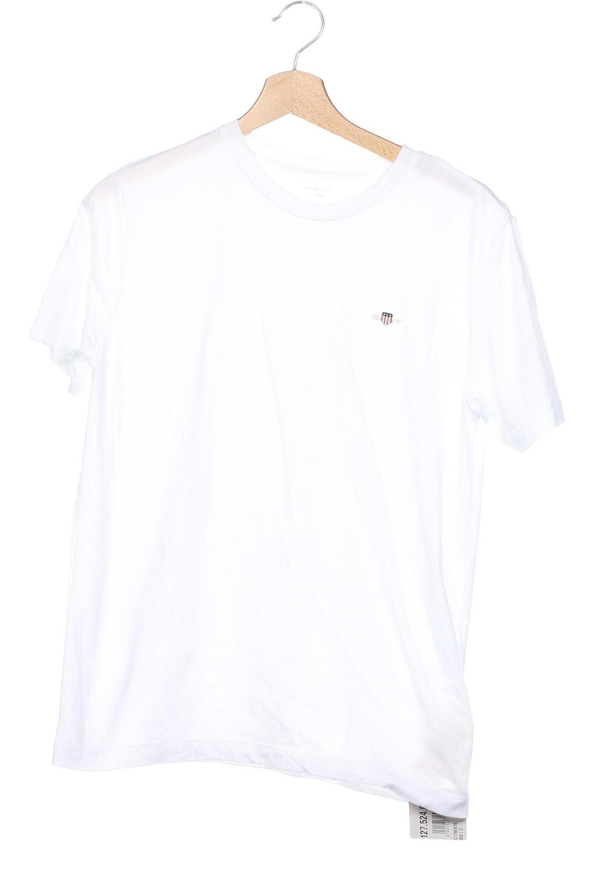 Dziecięcy T-shirt Gant, Rozmiar 14-15y/ 168-170 cm, Kolor Biały, Cena 170,59 zł