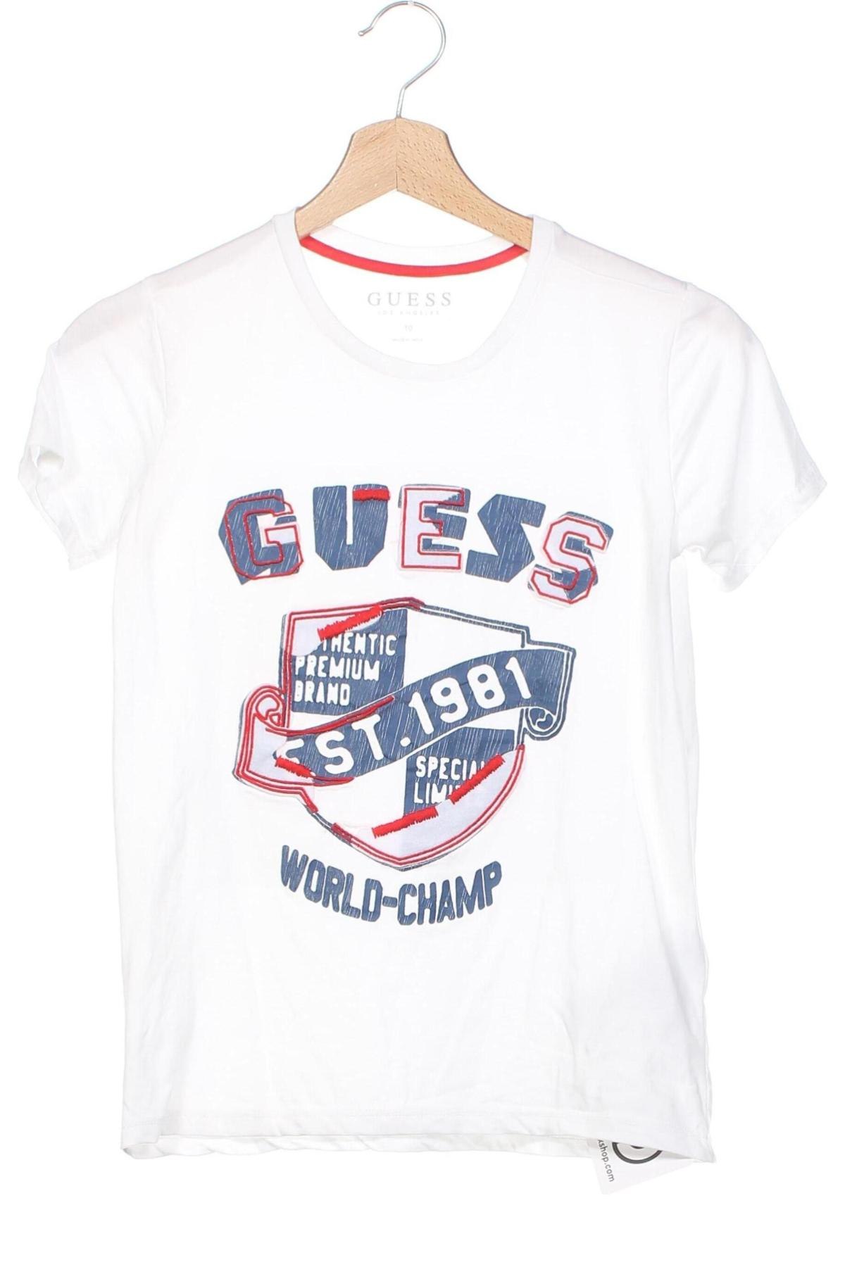 Dětské tričko  Guess, Velikost 10-11y/ 146-152 cm, Barva Bílá, Cena  467,00 Kč