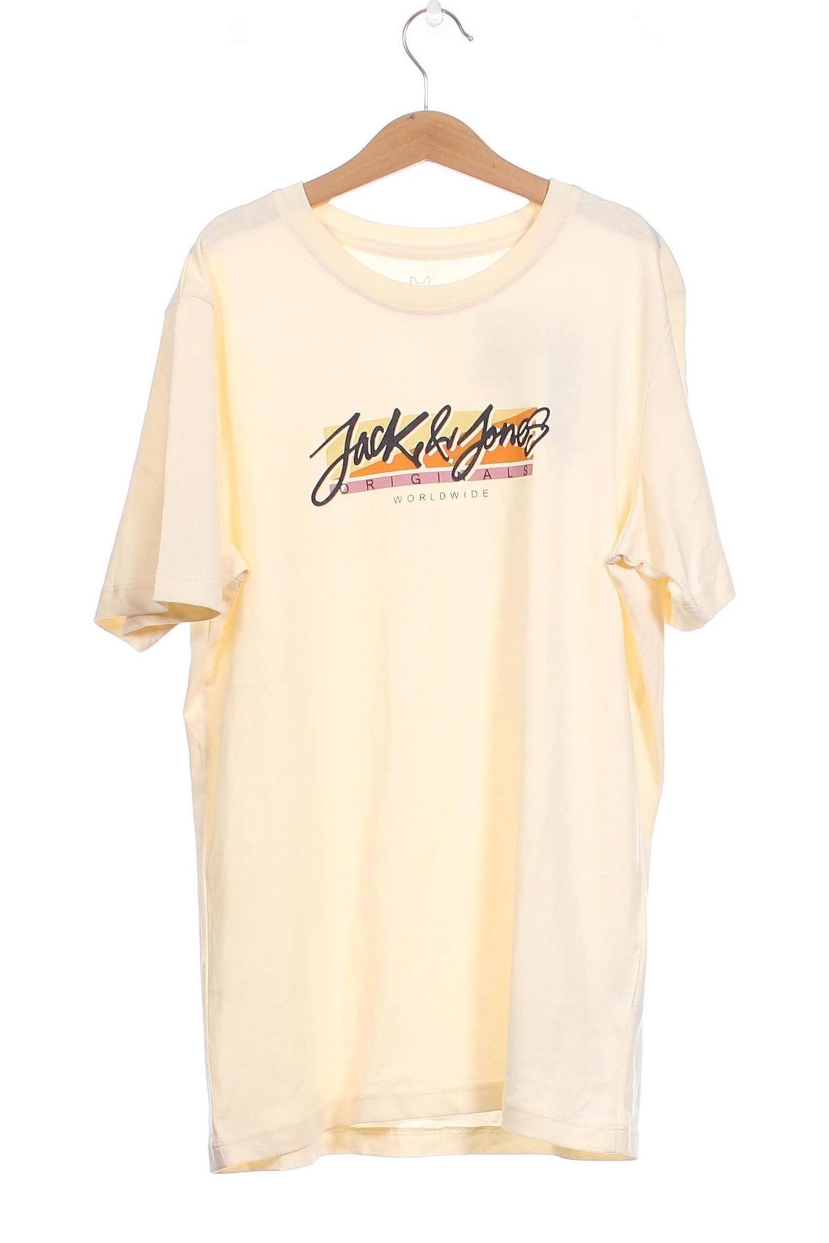 Kinder T-Shirt Jack & Jones, Größe 13-14y/ 164-168 cm, Farbe Ecru, Preis 10,21 €