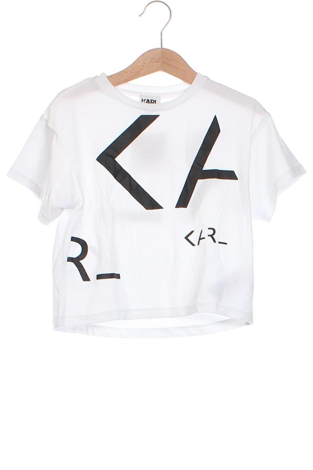 Dziecięcy T-shirt Karl Lagerfeld, Rozmiar 2-3y/ 98-104 cm, Kolor Biały, Cena 101,16 zł