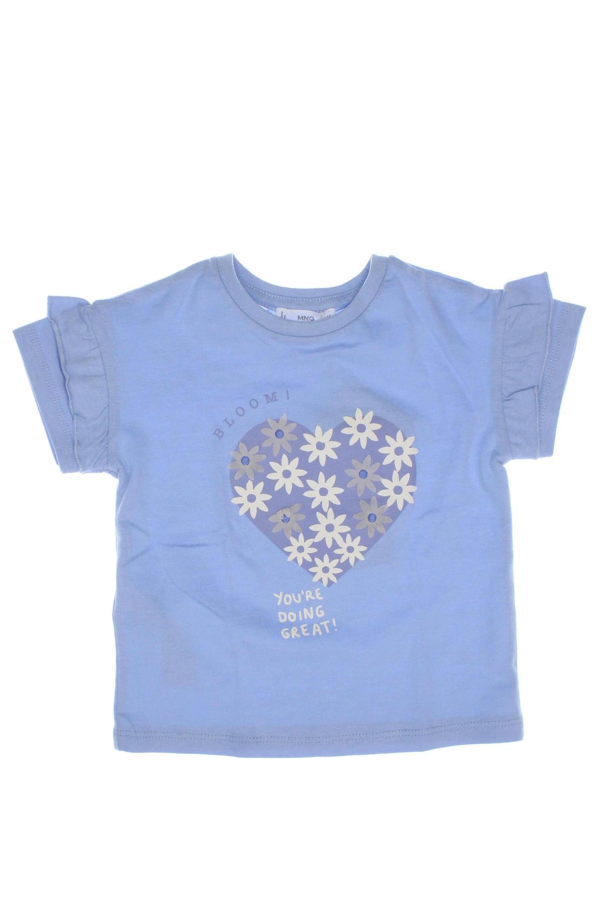 Dziecięcy T-shirt Mango, Rozmiar 9-12m/ 74-80 cm, Kolor Niebieski, Cena 39,98 zł