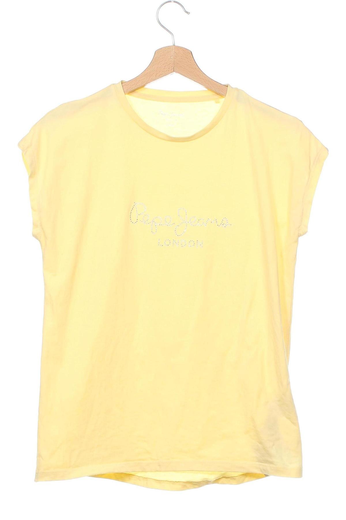Tricou pentru copii Pepe Jeans, Mărime 15-18y/ 170-176 cm, Culoare Galben, Preț 100,66 Lei