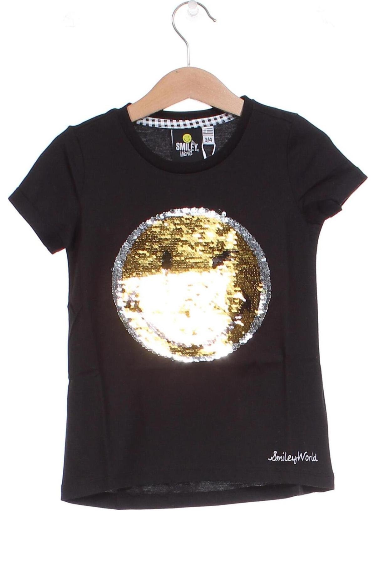 Παιδικό μπλουζάκι Smiley World, Μέγεθος 2-3y/ 98-104 εκ., Χρώμα Μαύρο, Τιμή 4,13 €