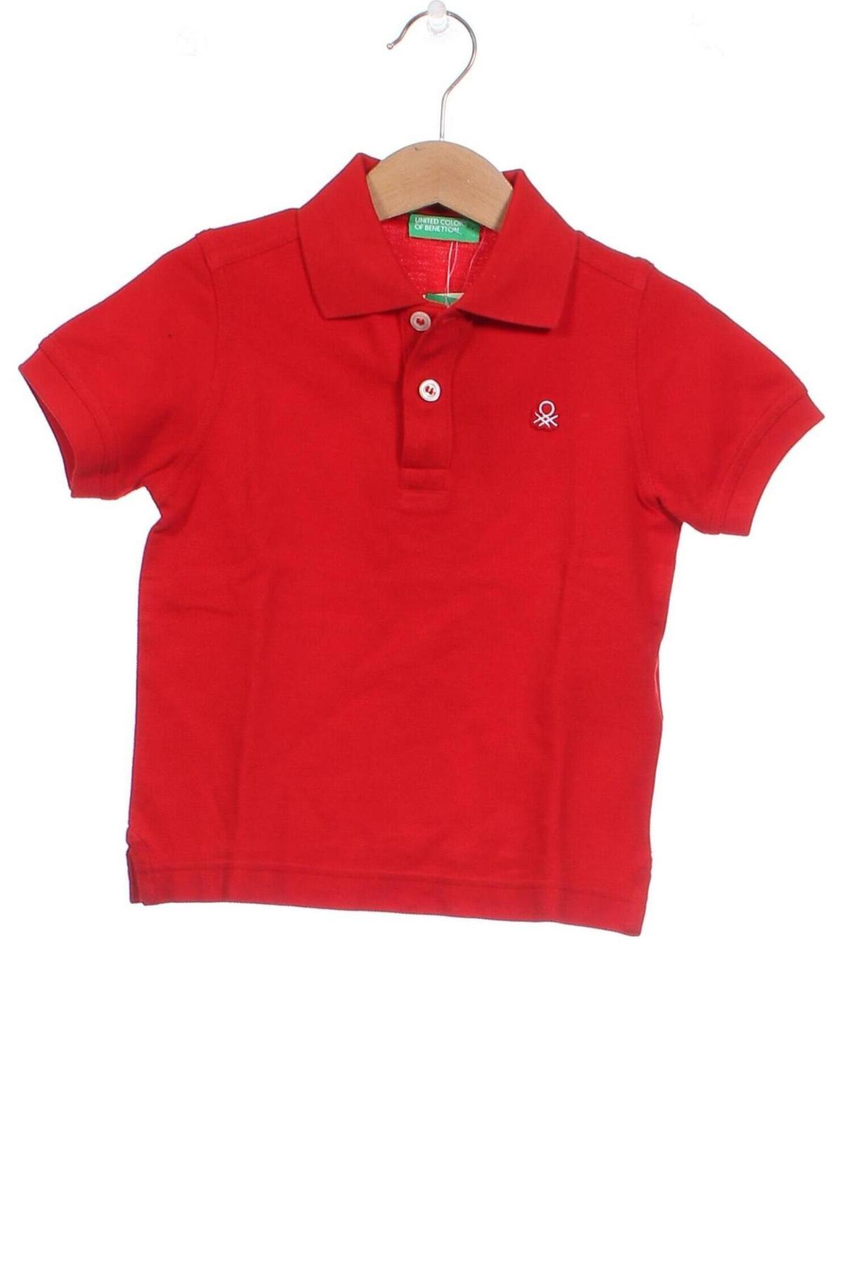 Dziecięcy T-shirt United Colors Of Benetton, Rozmiar 18-24m/ 86-98 cm, Kolor Czerwony, Cena 87,96 zł