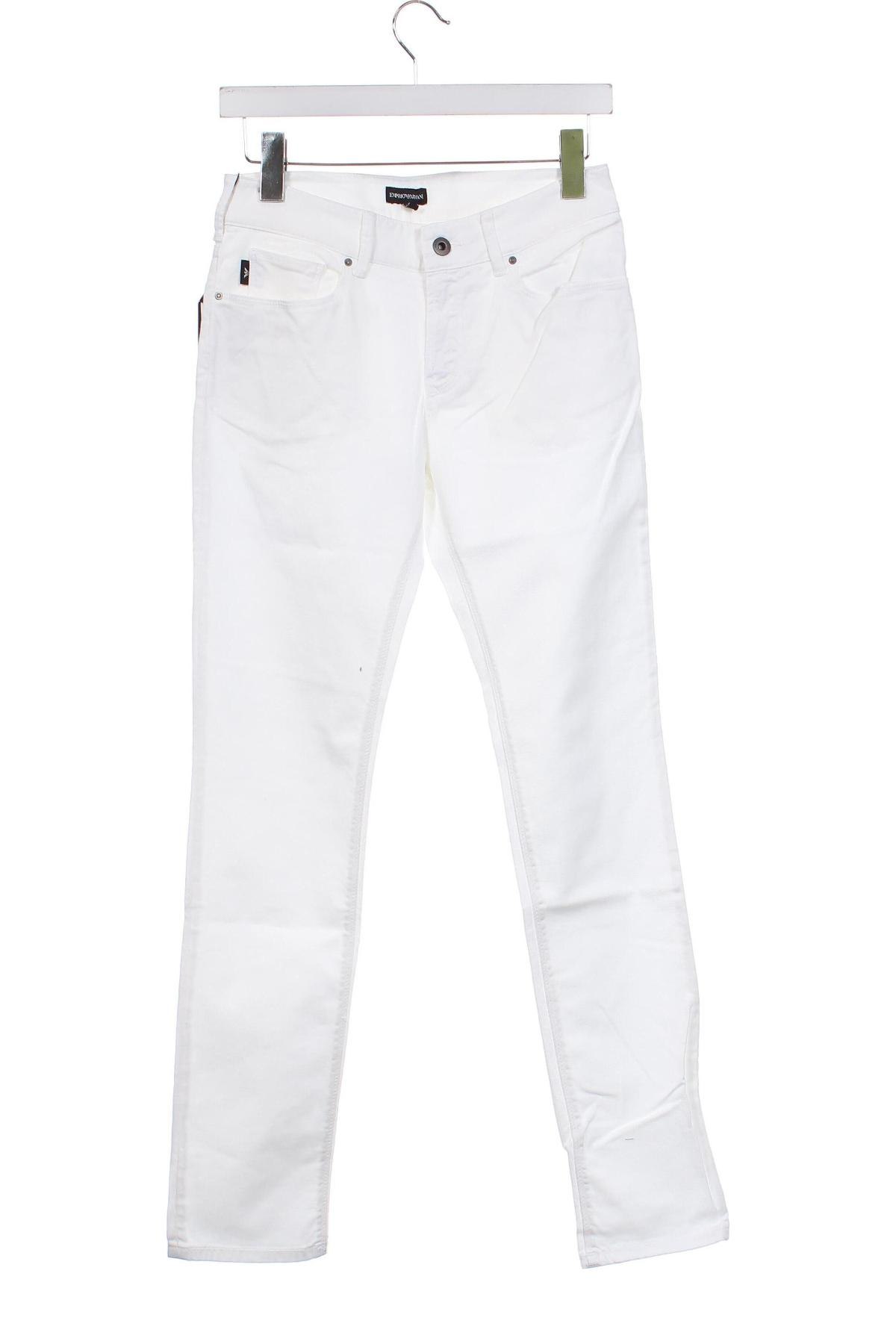 Dziecięce jeansy Emporio Armani, Rozmiar 12-13y/ 158-164 cm, Kolor Biały, Cena 278,54 zł