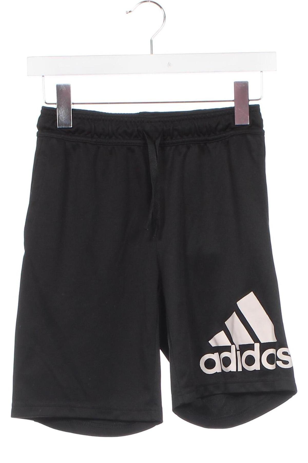 Παιδικό κοντό παντελόνι Adidas, Μέγεθος 11-12y/ 152-158 εκ., Χρώμα Μαύρο, Τιμή 17,32 €