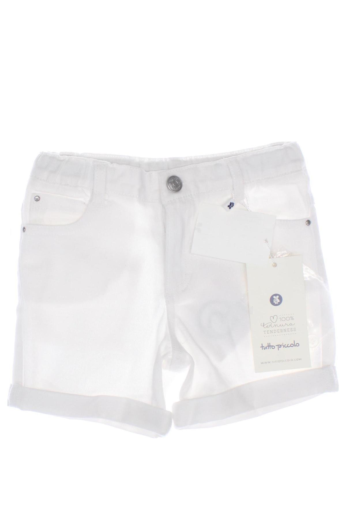 Παιδικό κοντό παντελόνι Tutto Piccolo, Μέγεθος 18-24m/ 86-98 εκ., Χρώμα Λευκό, Τιμή 19,28 €
