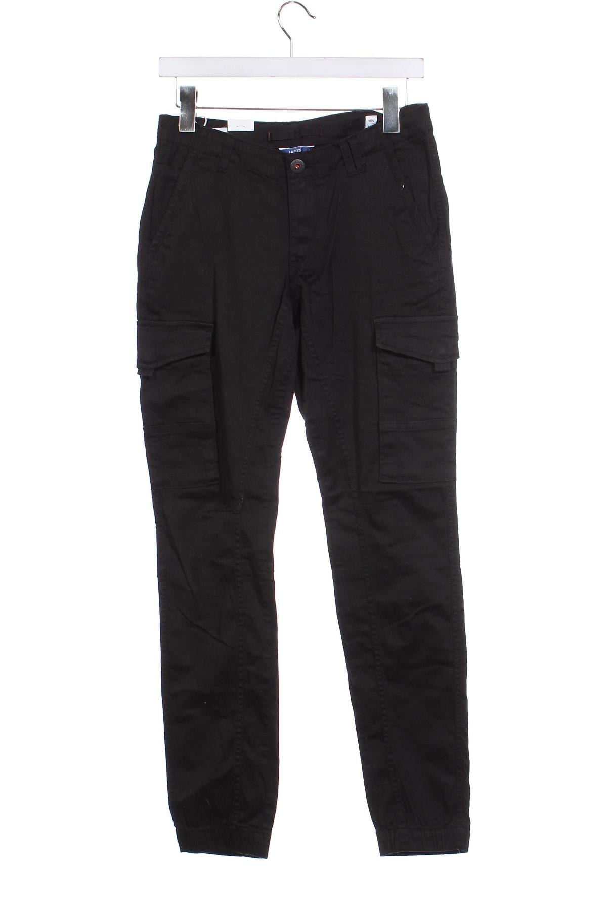 Детски панталон Jack & Jones, Размер 12-13y/ 158-164 см, Цвят Черен, Цена 34,00 лв.