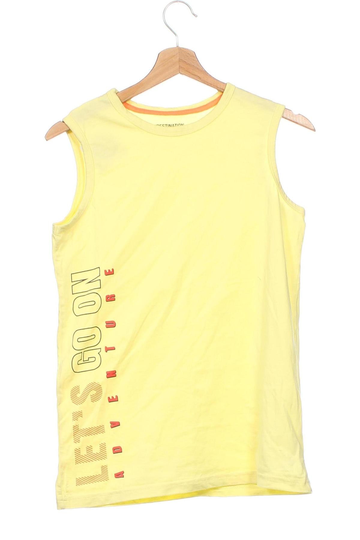 Μπλουζάκι αμάνικο παιδικό, Μέγεθος 12-13y/ 158-164 εκ., Χρώμα Κίτρινο, Τιμή 3,68 €