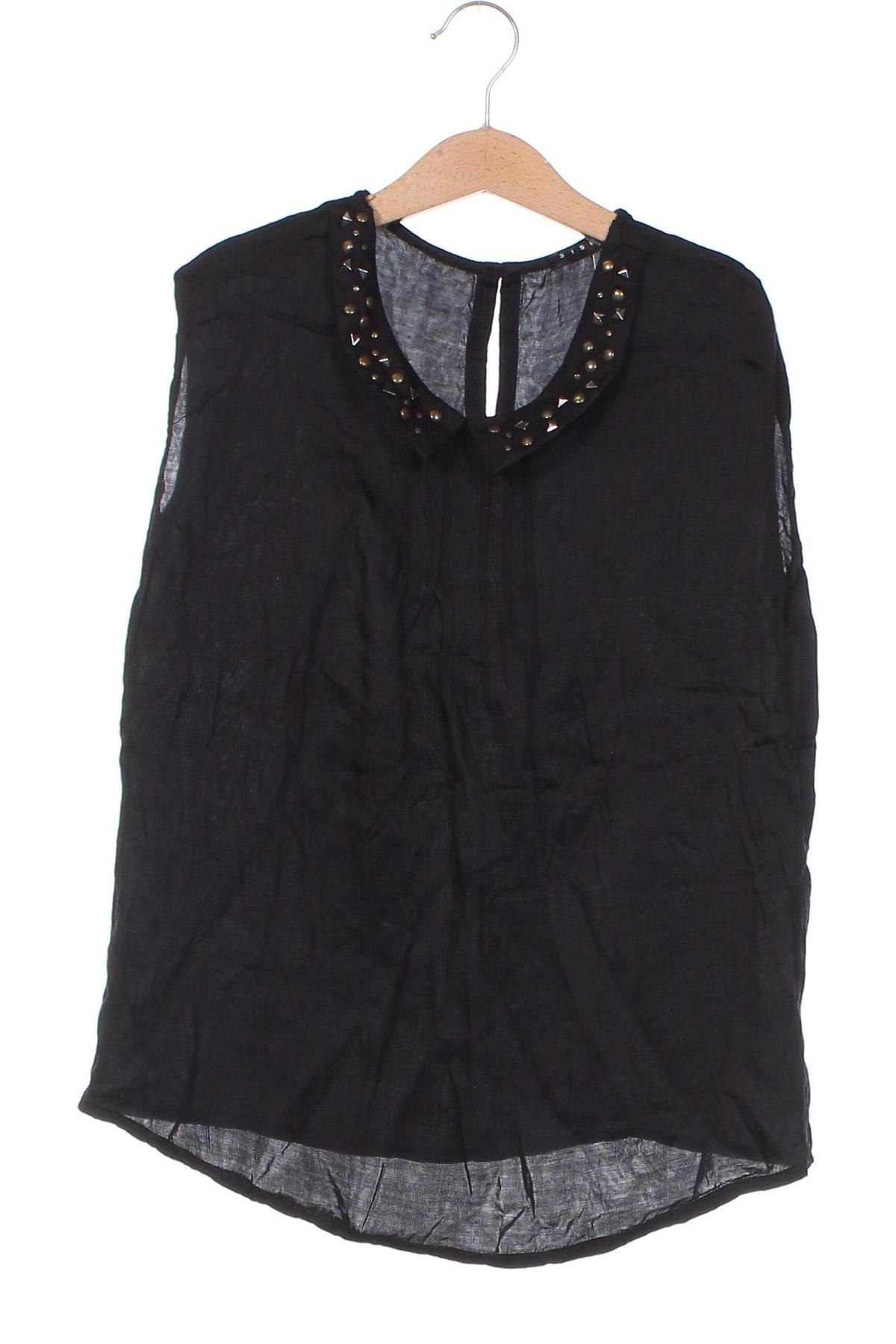 Μπλουζάκι αμάνικο παιδικό Sisley, Μέγεθος 8-9y/ 134-140 εκ., Χρώμα Μαύρο, Τιμή 6,60 €