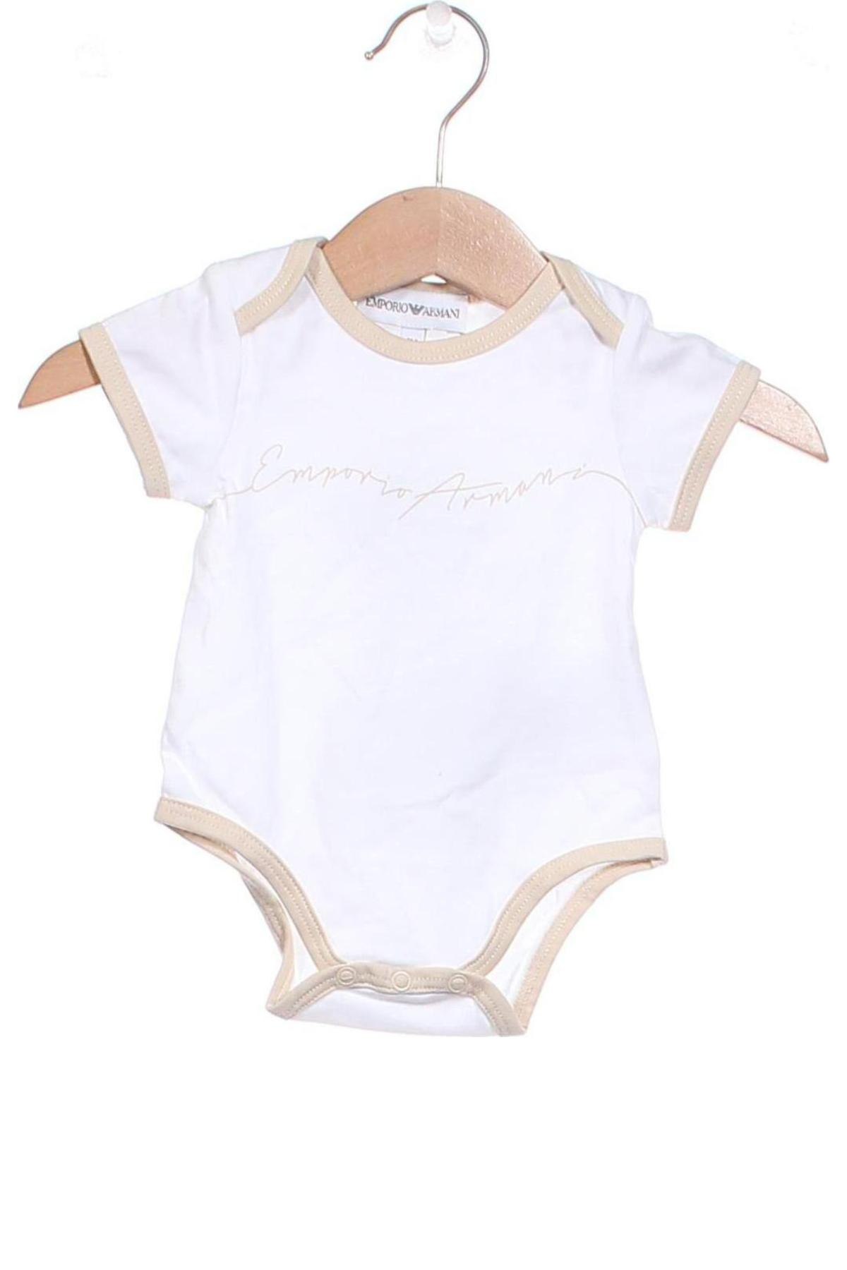 Gyerek body Emporio Armani, Méret 0-1m / 50 cm, Szín Fehér, Ár 12 812 Ft