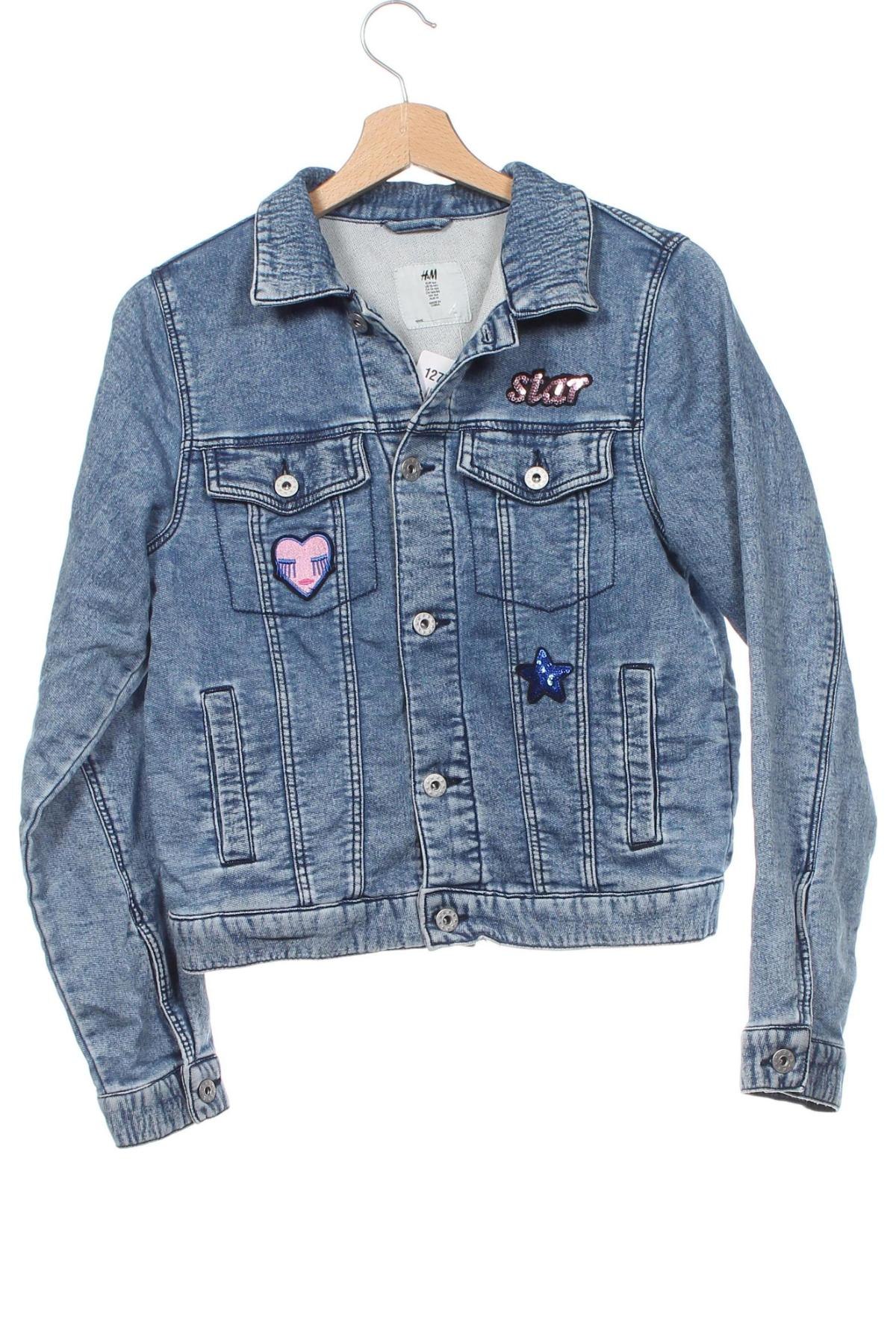 Detská džínsová bunda  H&M, Veľkosť 13-14y/ 164-168 cm, Farba Modrá, Cena  6,89 €