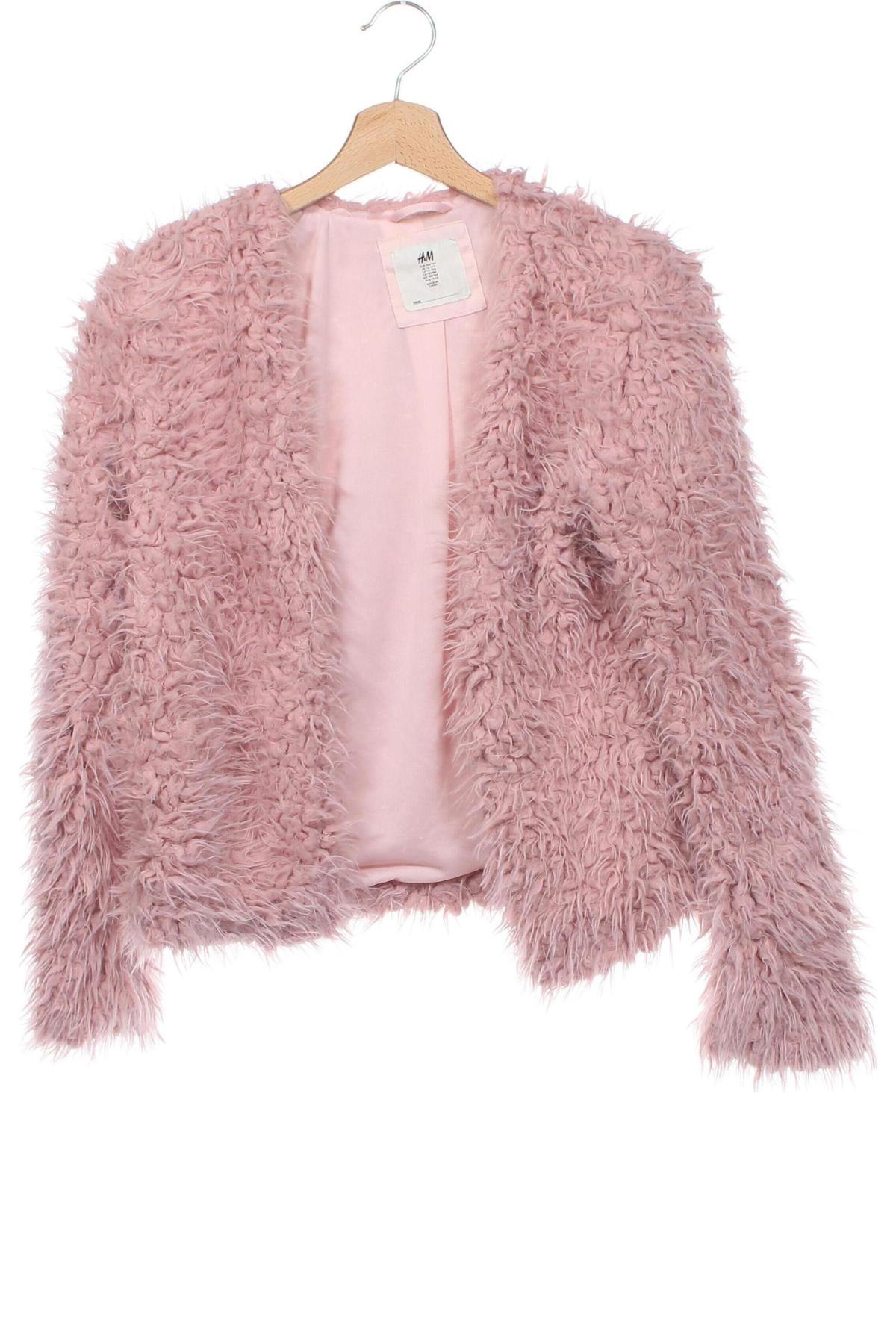 Dětský kabát  H&M, Velikost 12-13y/ 158-164 cm, Barva Růžová, Cena  300,00 Kč