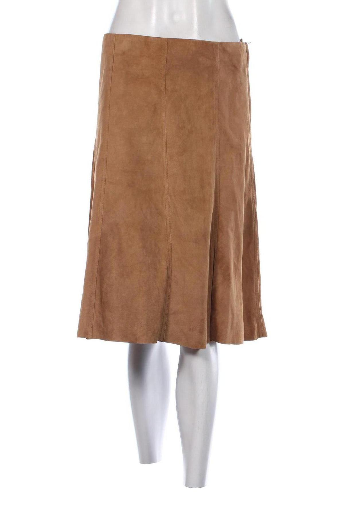 Kožená sukně  H&M, Velikost M, Barva Hnědá, Cena  370,00 Kč
