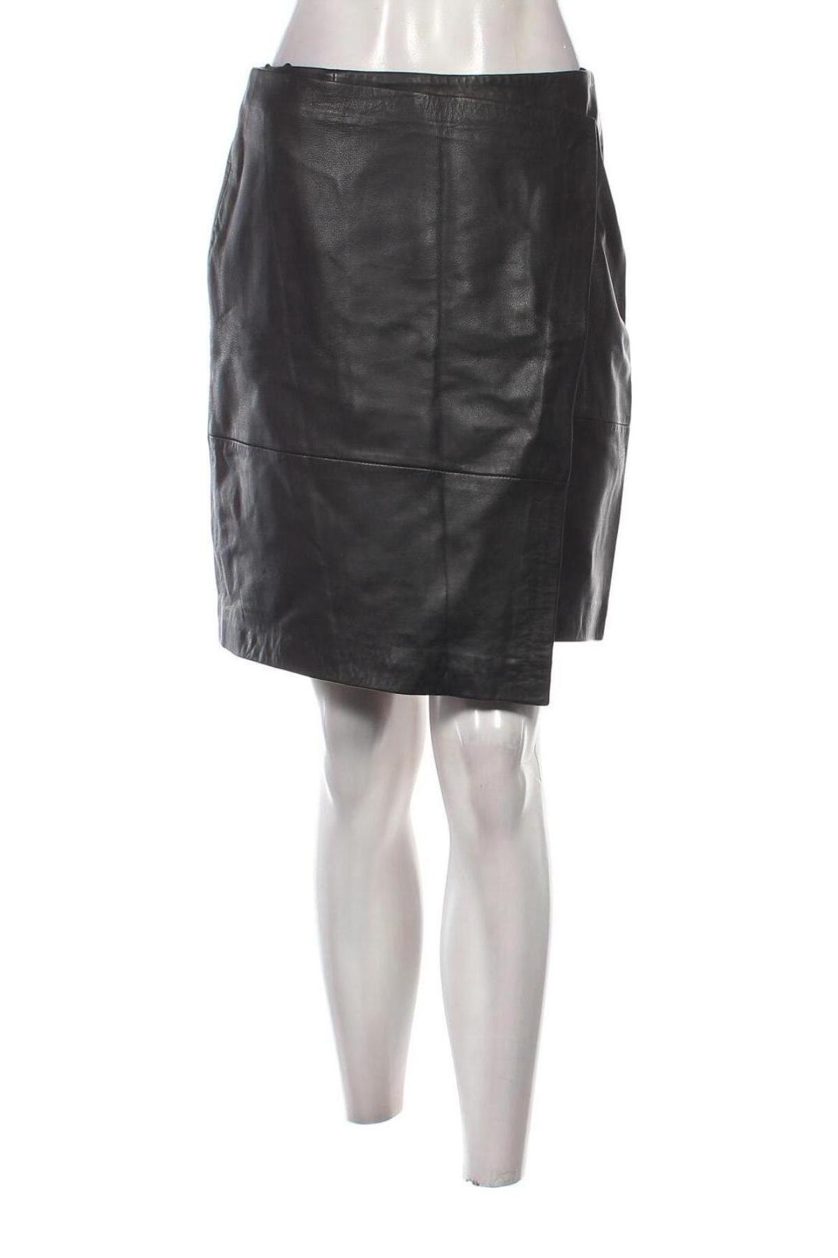Δερμάτινη φούστα Mango, Μέγεθος M, Χρώμα Μαύρο, Τιμή 65,37 €