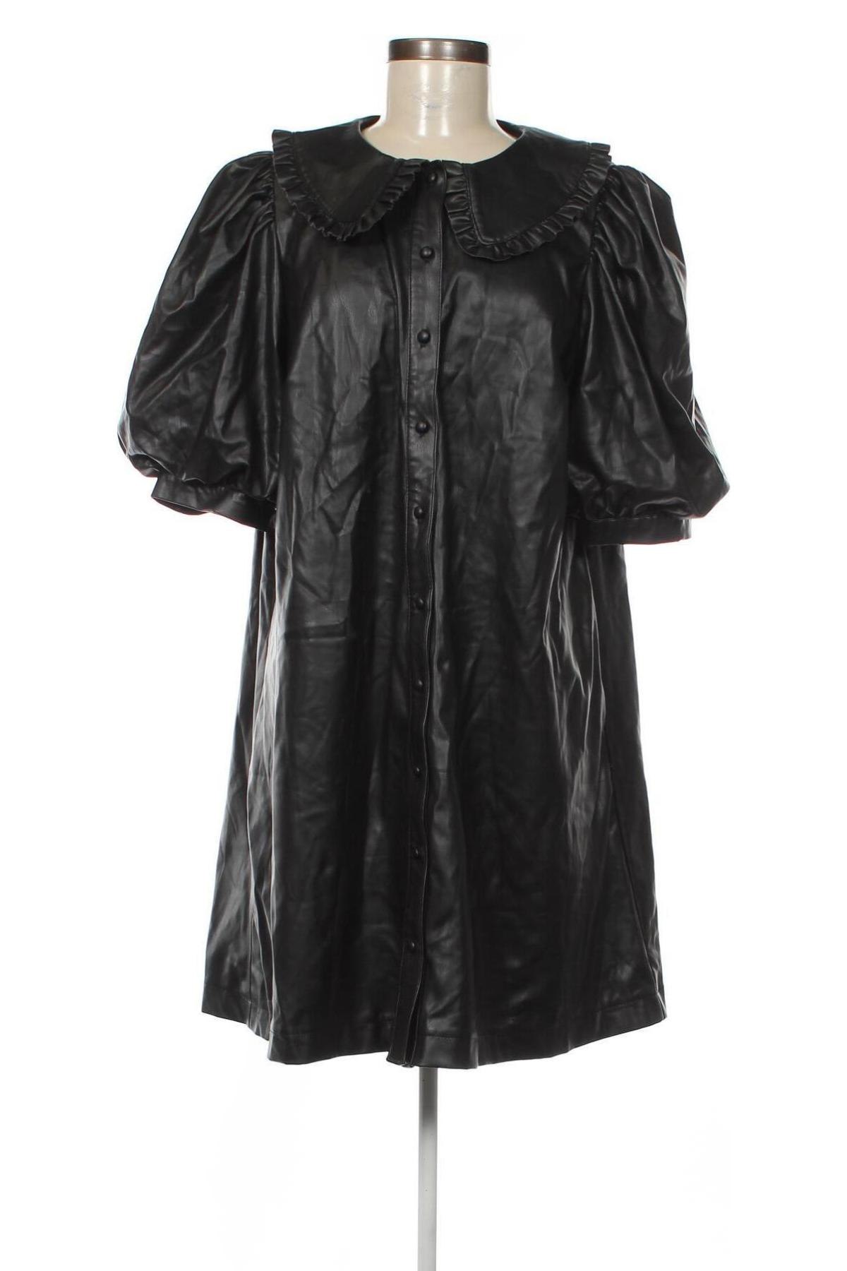 Δερμάτινο φόρεμα H&M, Μέγεθος L, Χρώμα Μαύρο, Τιμή 9,87 €