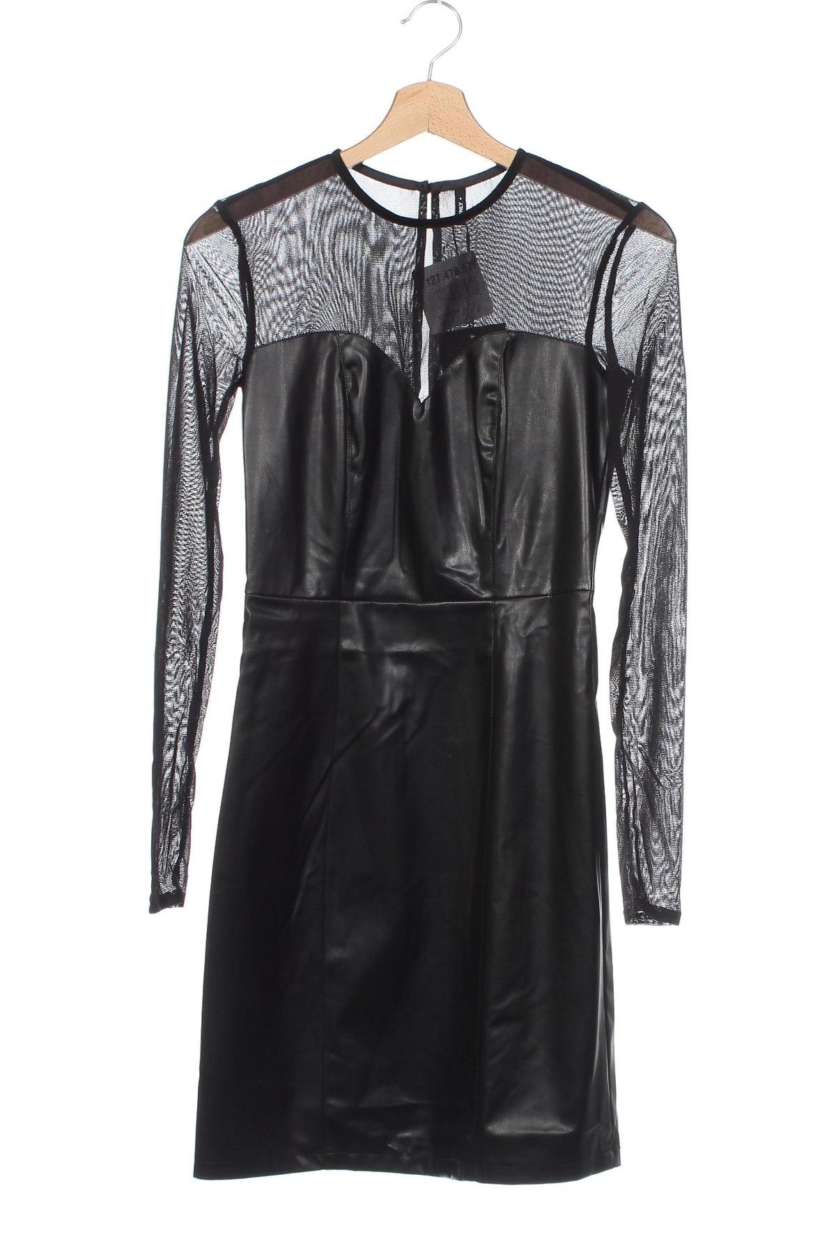 Δερμάτινο φόρεμα ONLY, Μέγεθος XS, Χρώμα Μαύρο, Τιμή 17,58 €