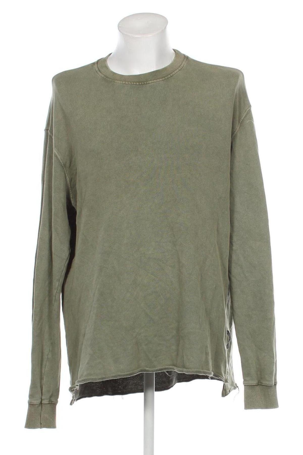 Ανδρική μπλούζα Bershka, Μέγεθος L, Χρώμα Πράσινο, Τιμή 7,05 €
