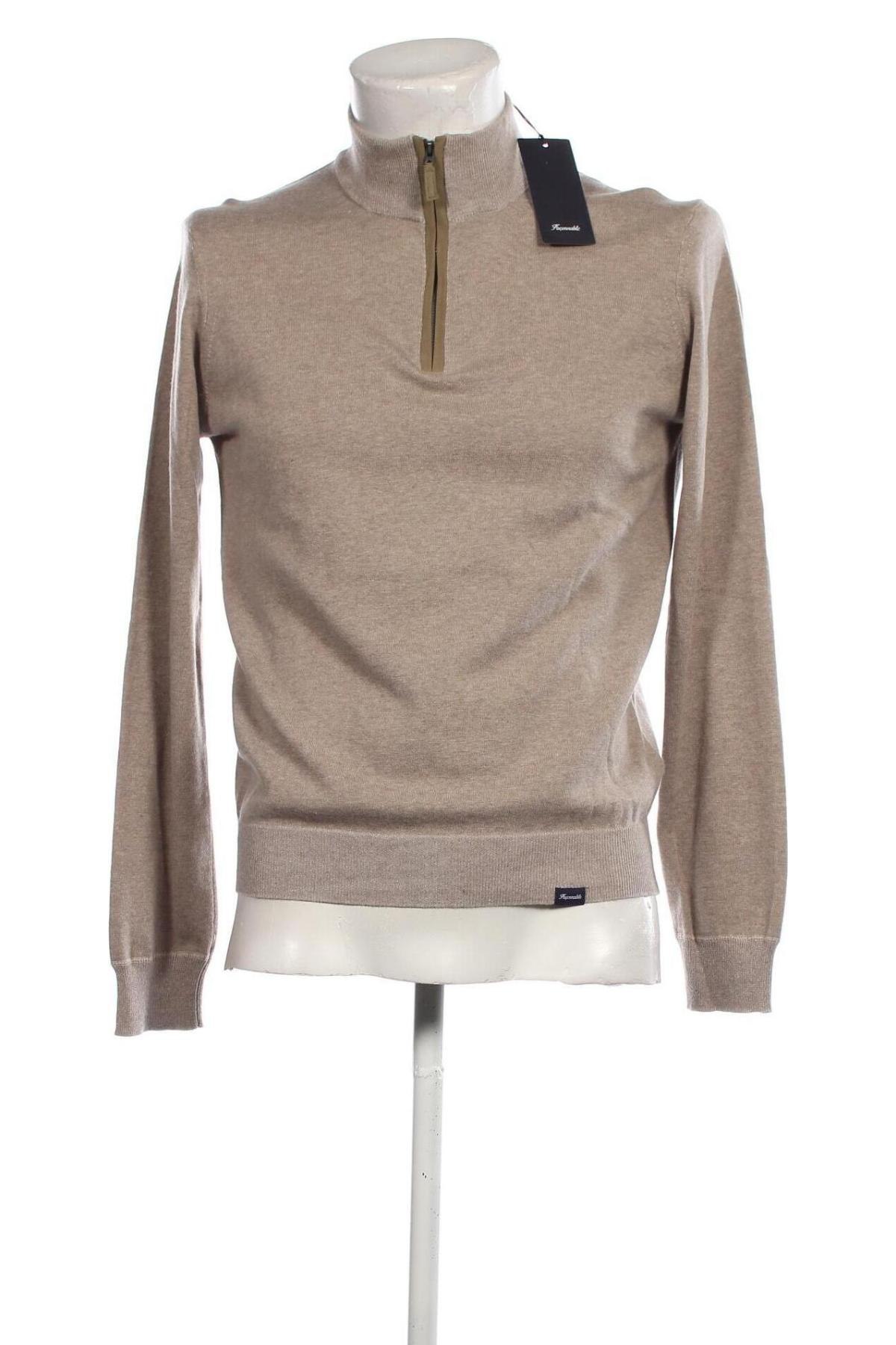 Мъжки пуловер Faconnable, Размер M, Цвят Бежов, Цена 152,40 лв.