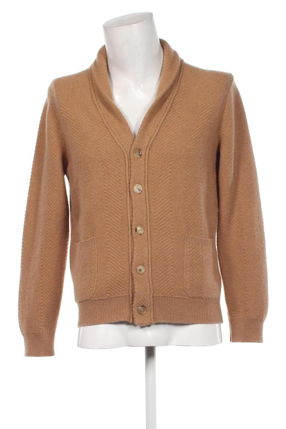 Herren Strickjacke ANDREA FENZI, Größe L, Farbe Beige, Preis € 39,00